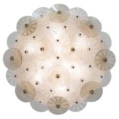 Murano Glass Ceiling Fixture by Carlo Nason, Hand-Crafted in Italy