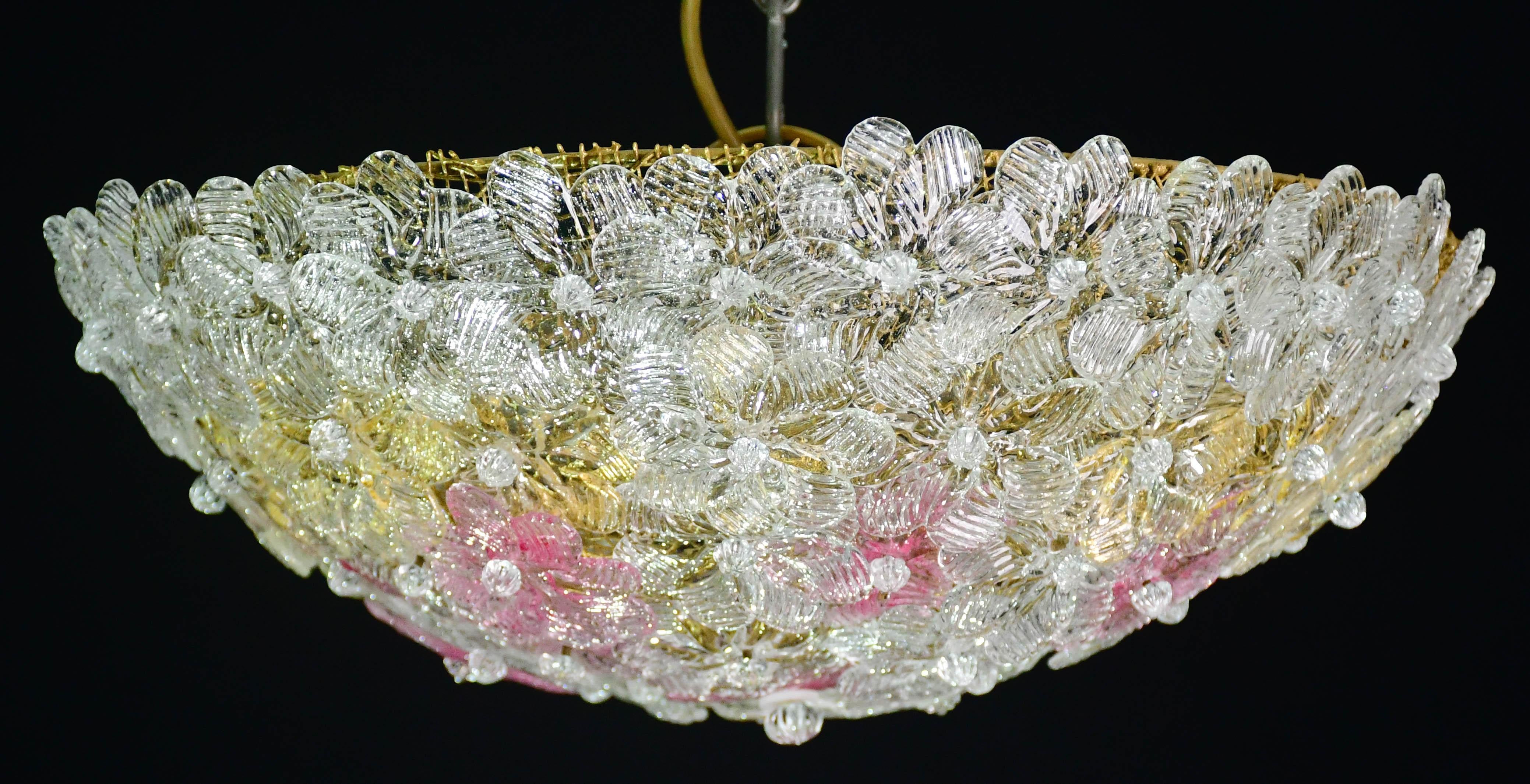 Murano Glass Ceiling Flower by Seguso for Venini in vendita 9