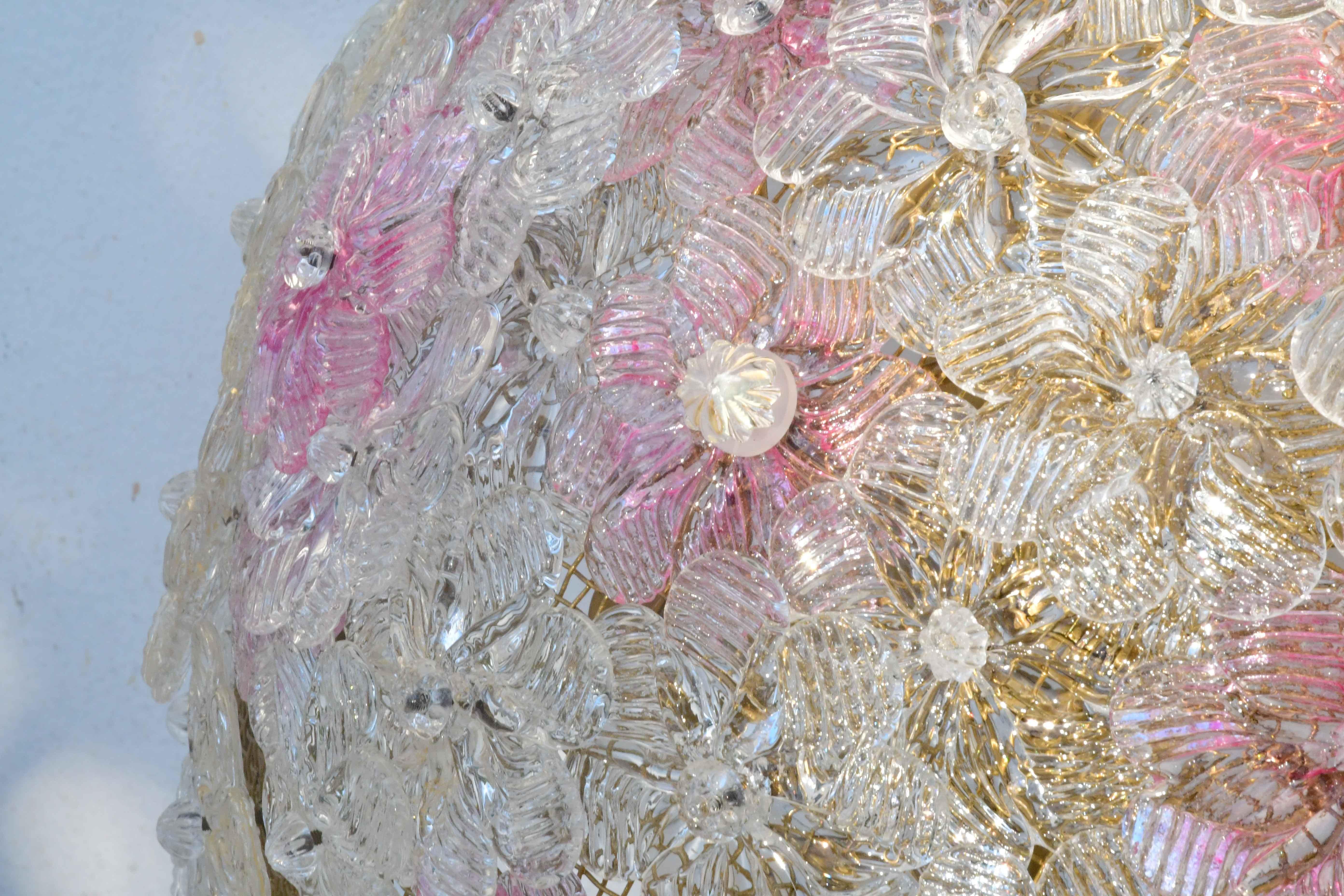 Murano Glass Ceiling Flower by Seguso for Venini in vendita 2