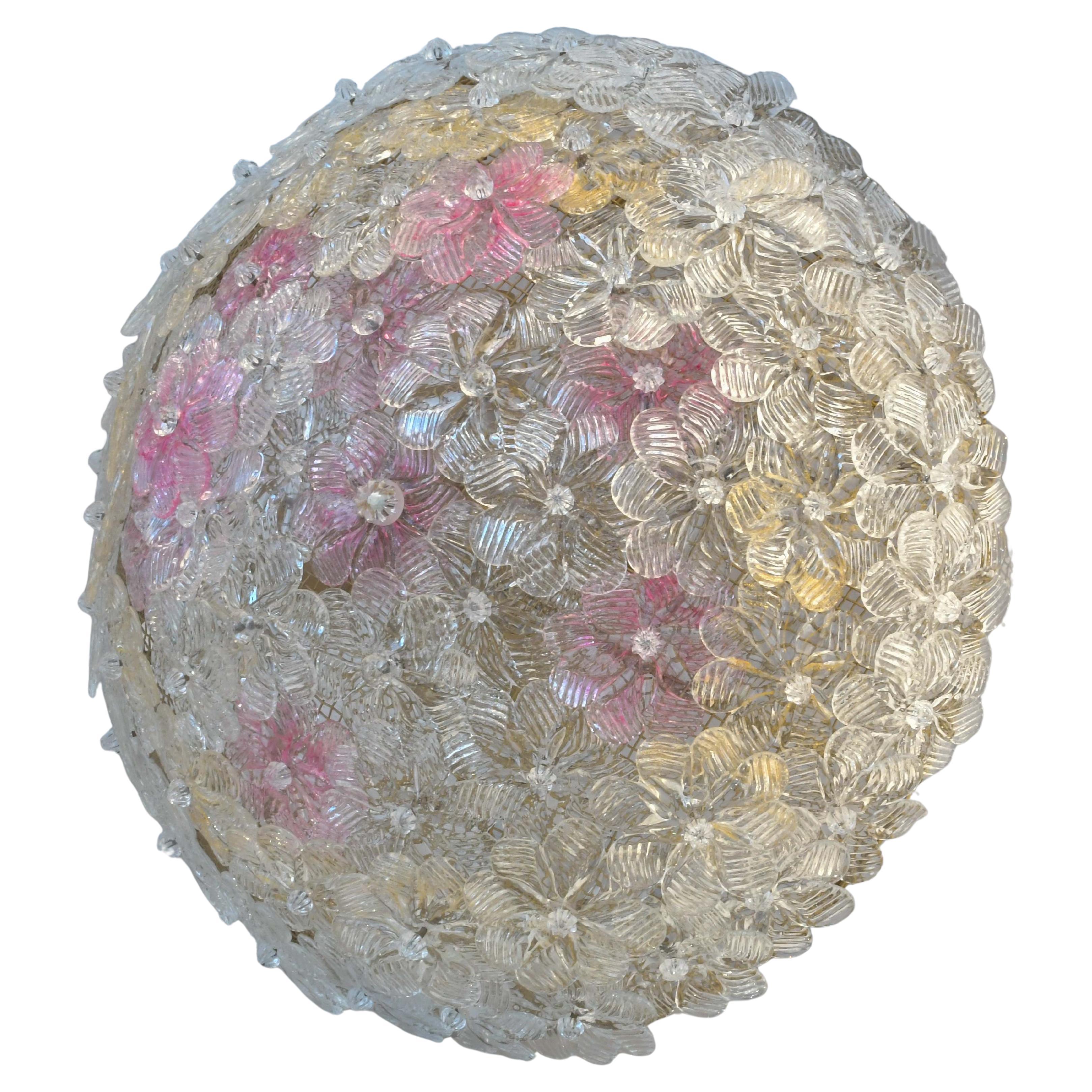 Murano Glass Ceiling Flower by Seguso for Venini