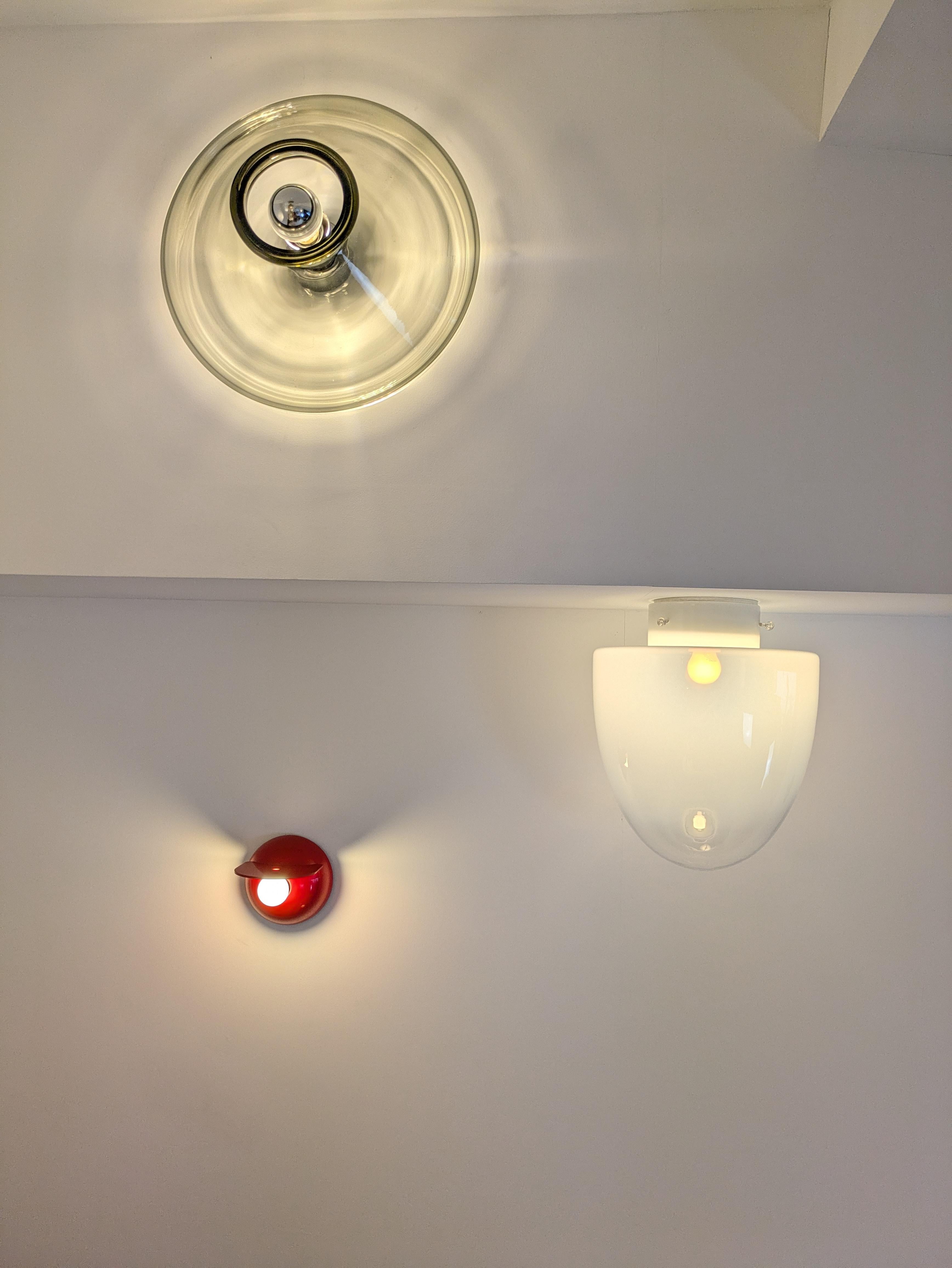 Murano-Glas-Deckenspiegel, Modell Ebe von Giusto Toso, Leucos, 1972, Italien (Handgefertigt) im Angebot