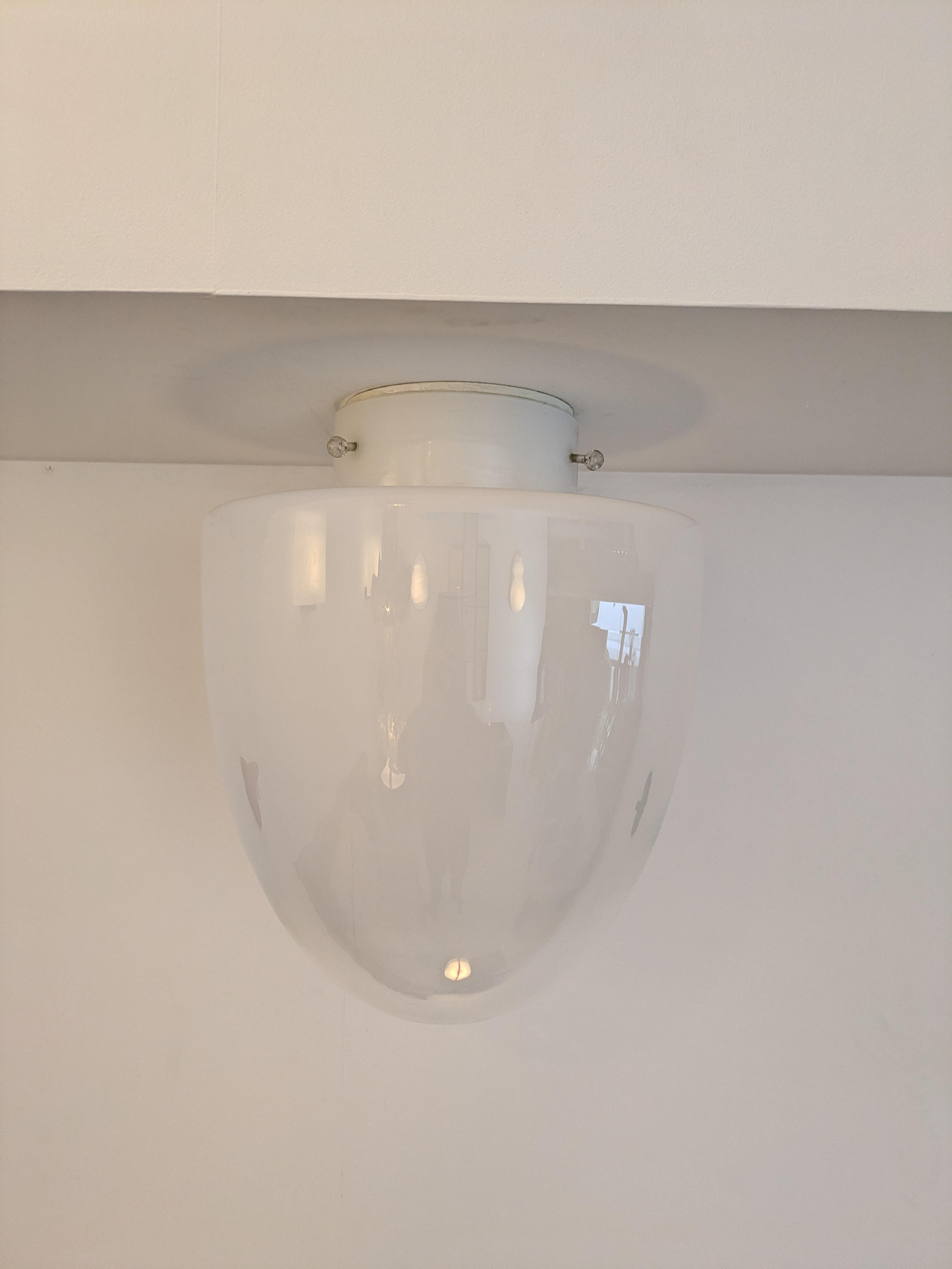 Murano-Glas-Deckenspiegel, Modell Ebe von Giusto Toso, Leucos, 1972, Italien im Zustand „Gut“ im Angebot in Saint-Ouen-sur-Seine, FR