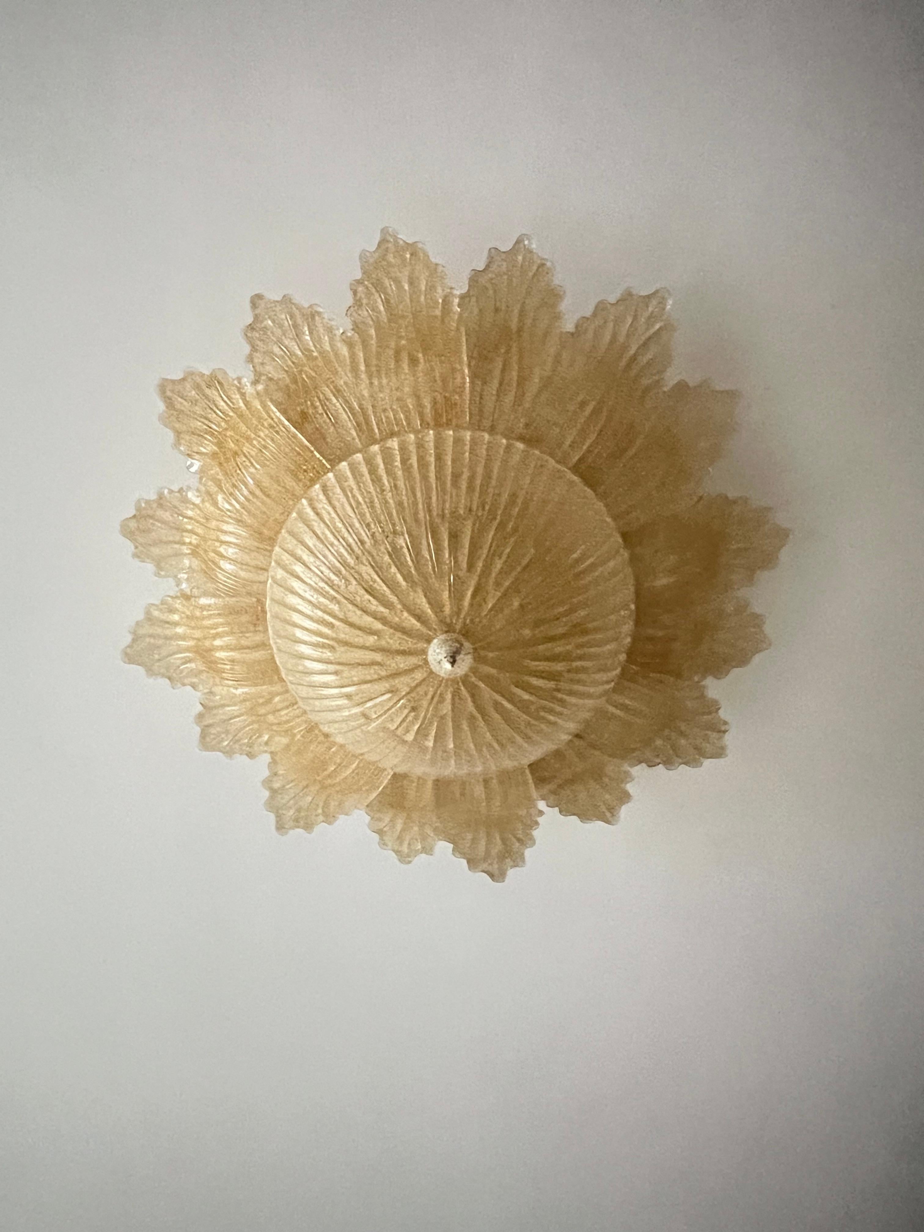 Lampada da soffitto in vetro di Murano a 6 luci Barovier&Toso anni '80 In condizioni buone in vendita a Palermo, IT