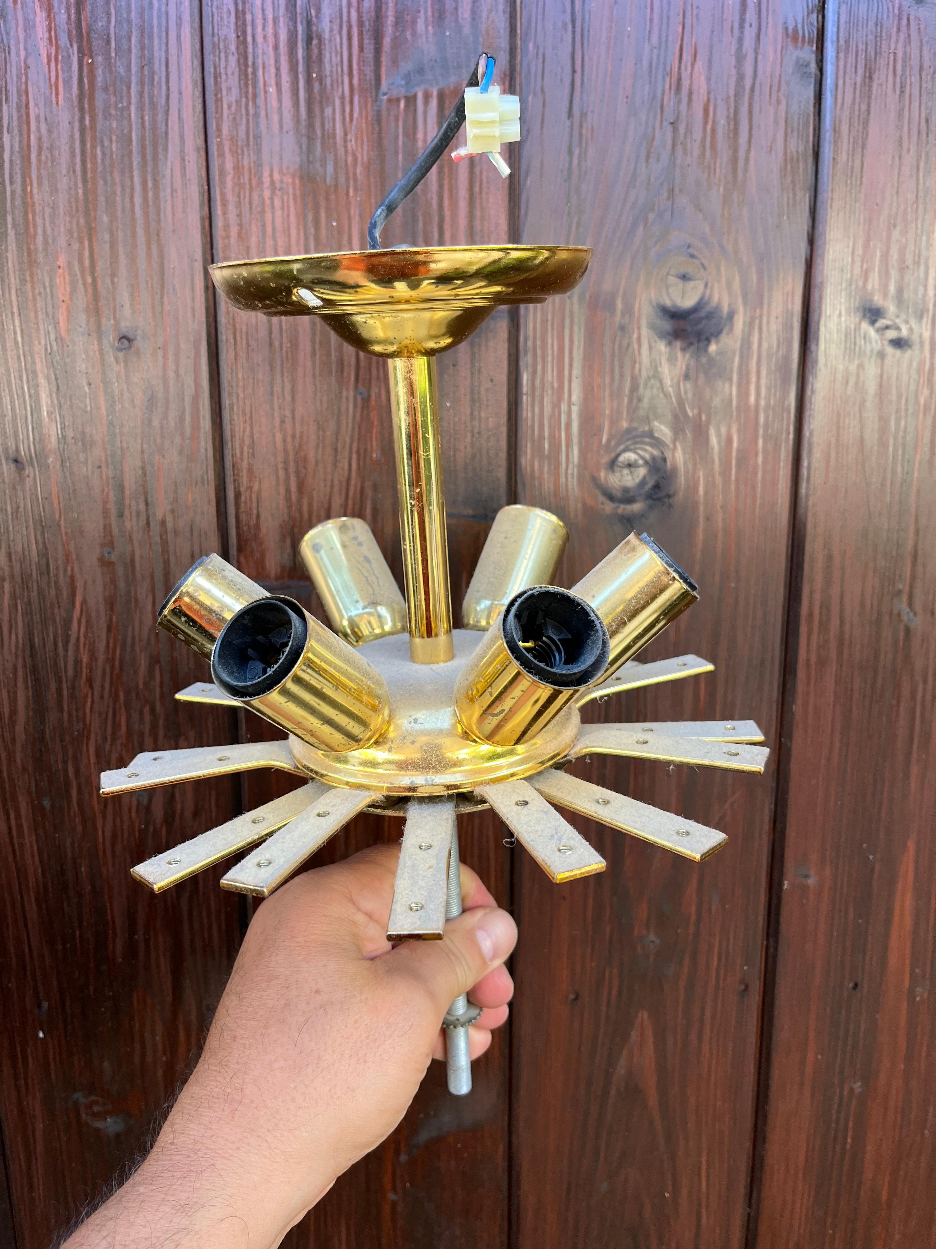 Lampada da soffitto in vetro di Murano a 6 luci Barovier&Toso anni '80 in vendita 3