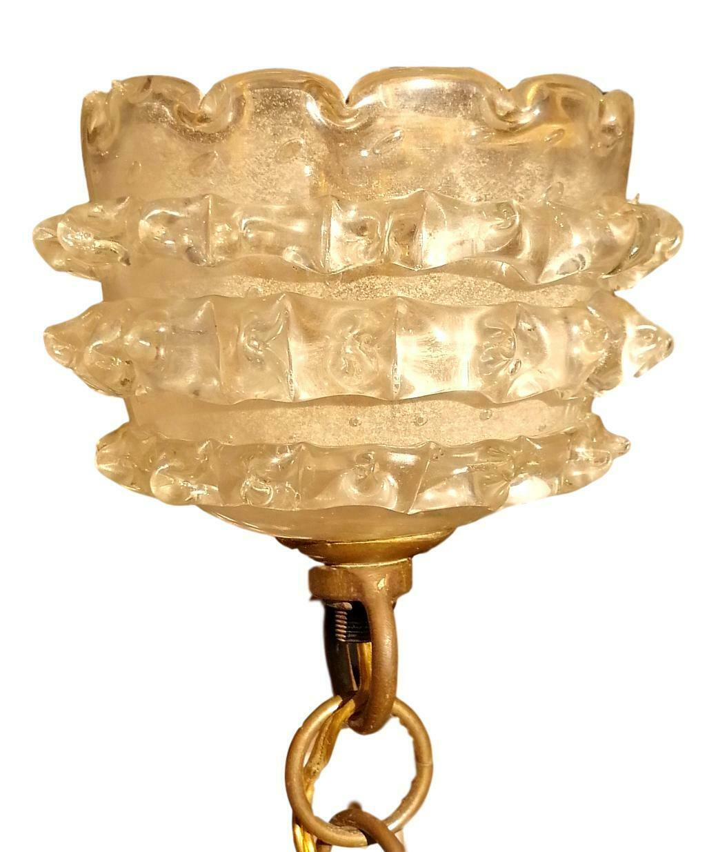 Murano Glass Ceiling Lamp by Barovier & Toso, 1950s In Good Condition For Sale In taranto, IT