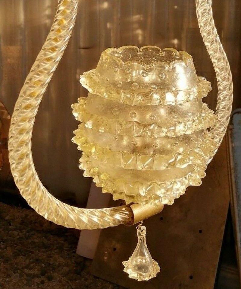 Verre de Murano Plafonnier en verre de Murano par Barovier & Toso, années 1950 en vente