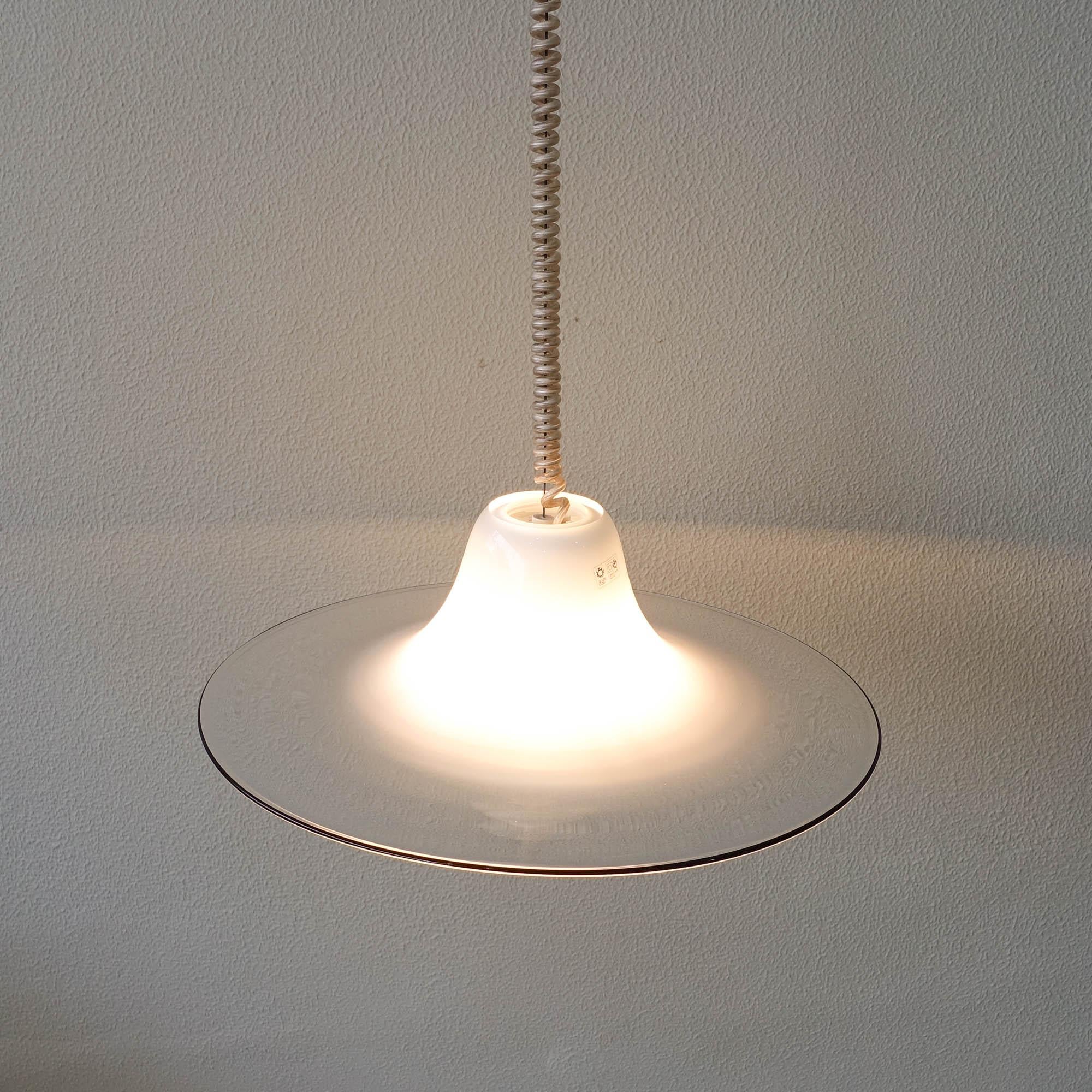 Mid-Century Modern Murano Glass Ceiling Lamp by Renato Toso for Leucos, 1970s 