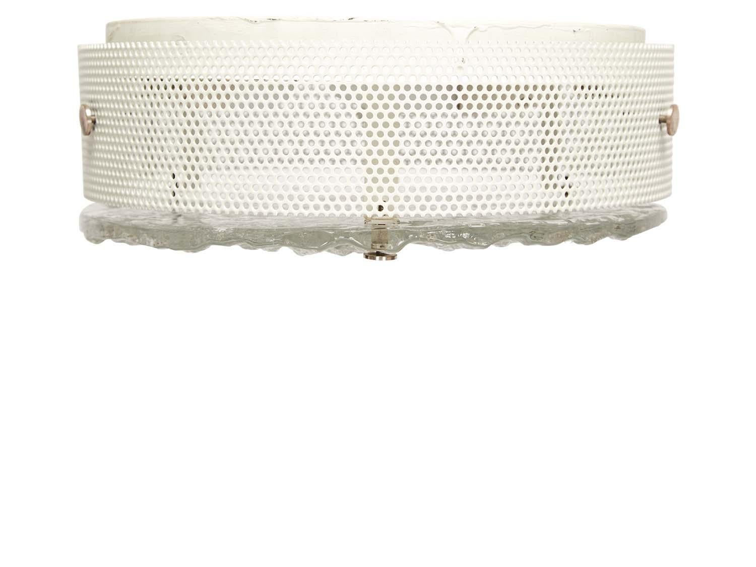 Metà XX secolo Lampada da soffitto in vetro di Murano in vendita
