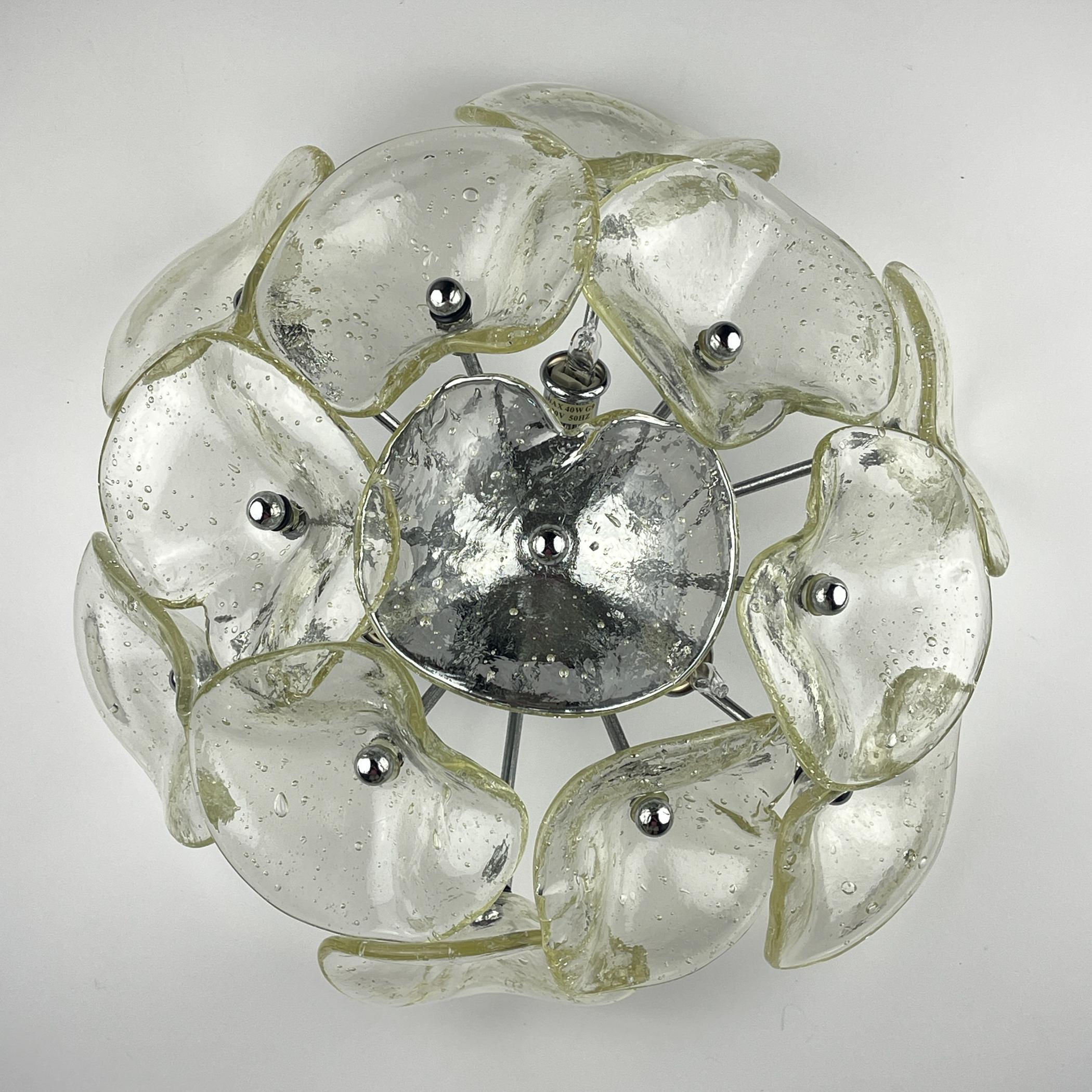 Lámpara de techo de cristal de Murano, Italia Años 90 en venta 1