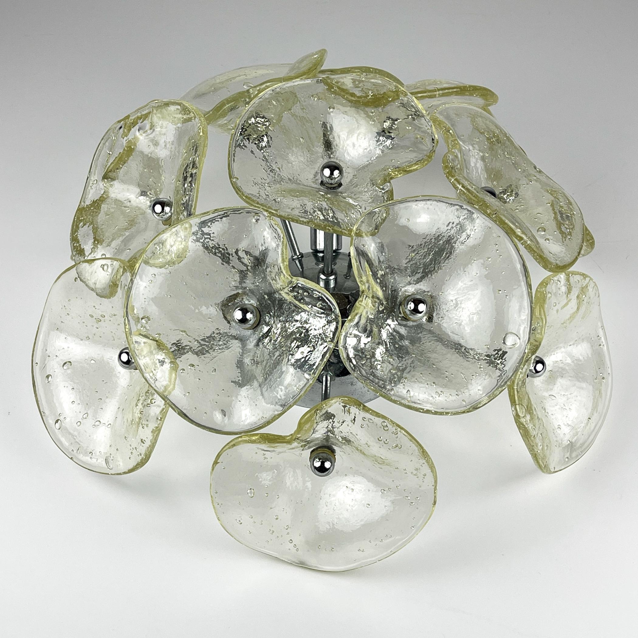 Lámpara de techo de cristal de Murano, Italia Años 90 en venta 2