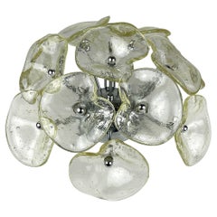 Lámpara de techo de cristal de Murano, Italia Años 90
