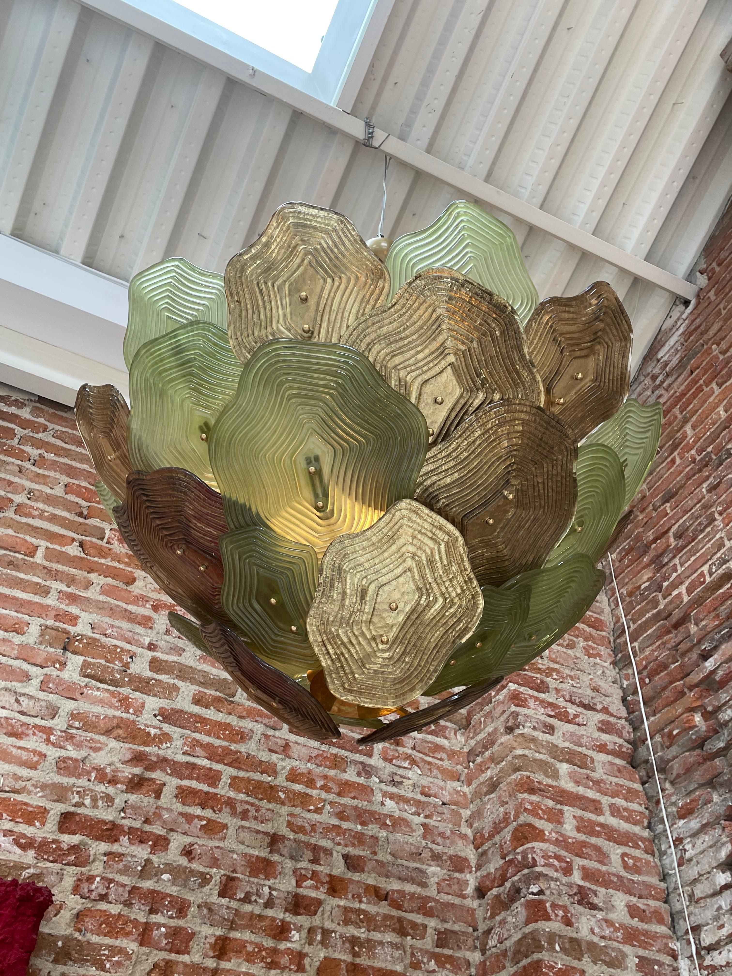 Murano Glass Ceiling Lamp, Italy. en vente 3