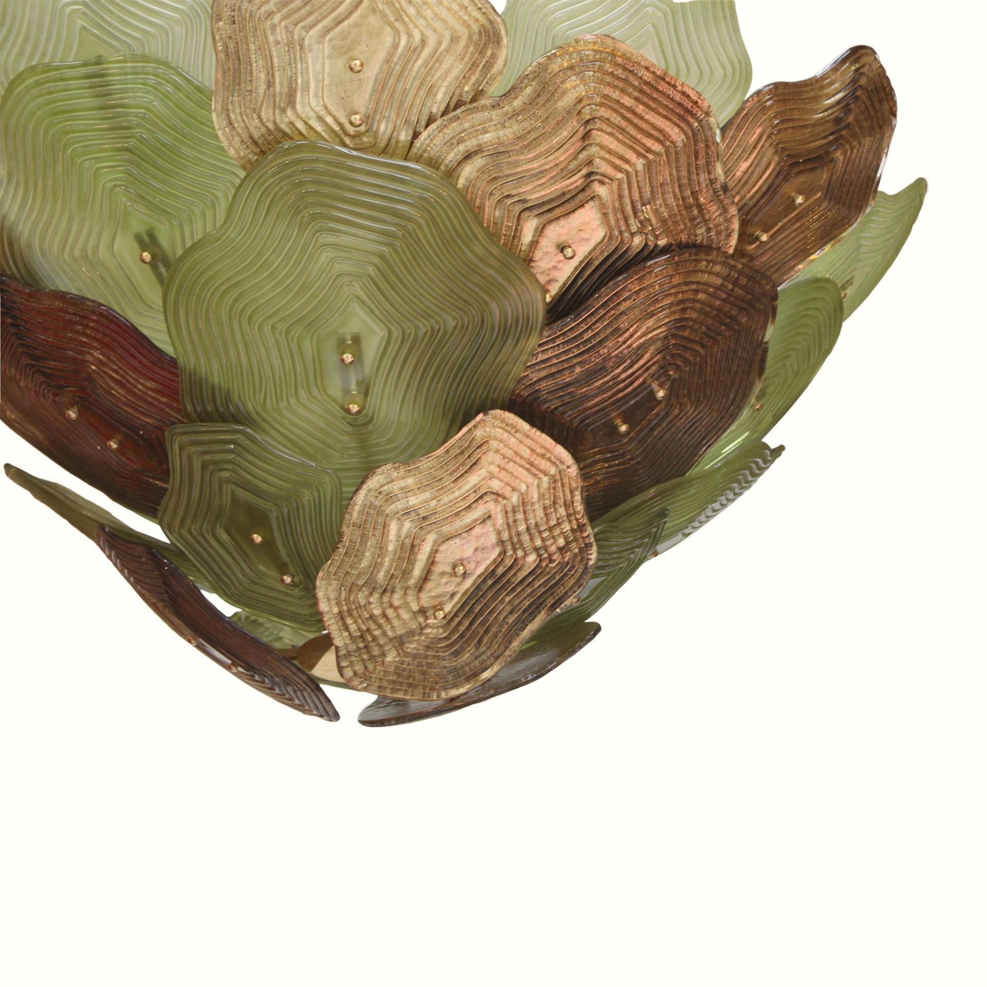 italien Murano Glass Ceiling Lamp, Italy. en vente