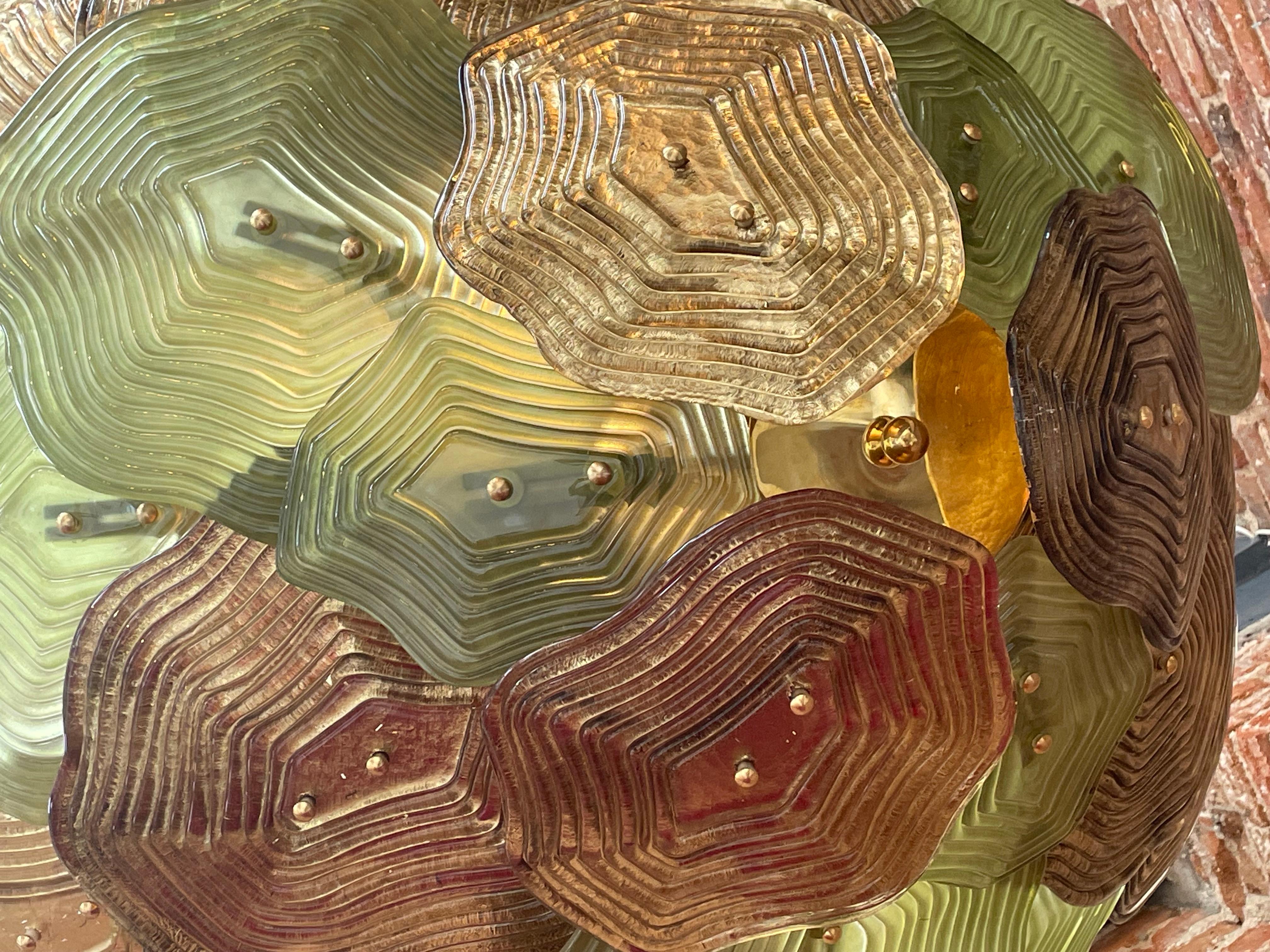 Murano Glass Ceiling Lamp, Italy. en vente 1