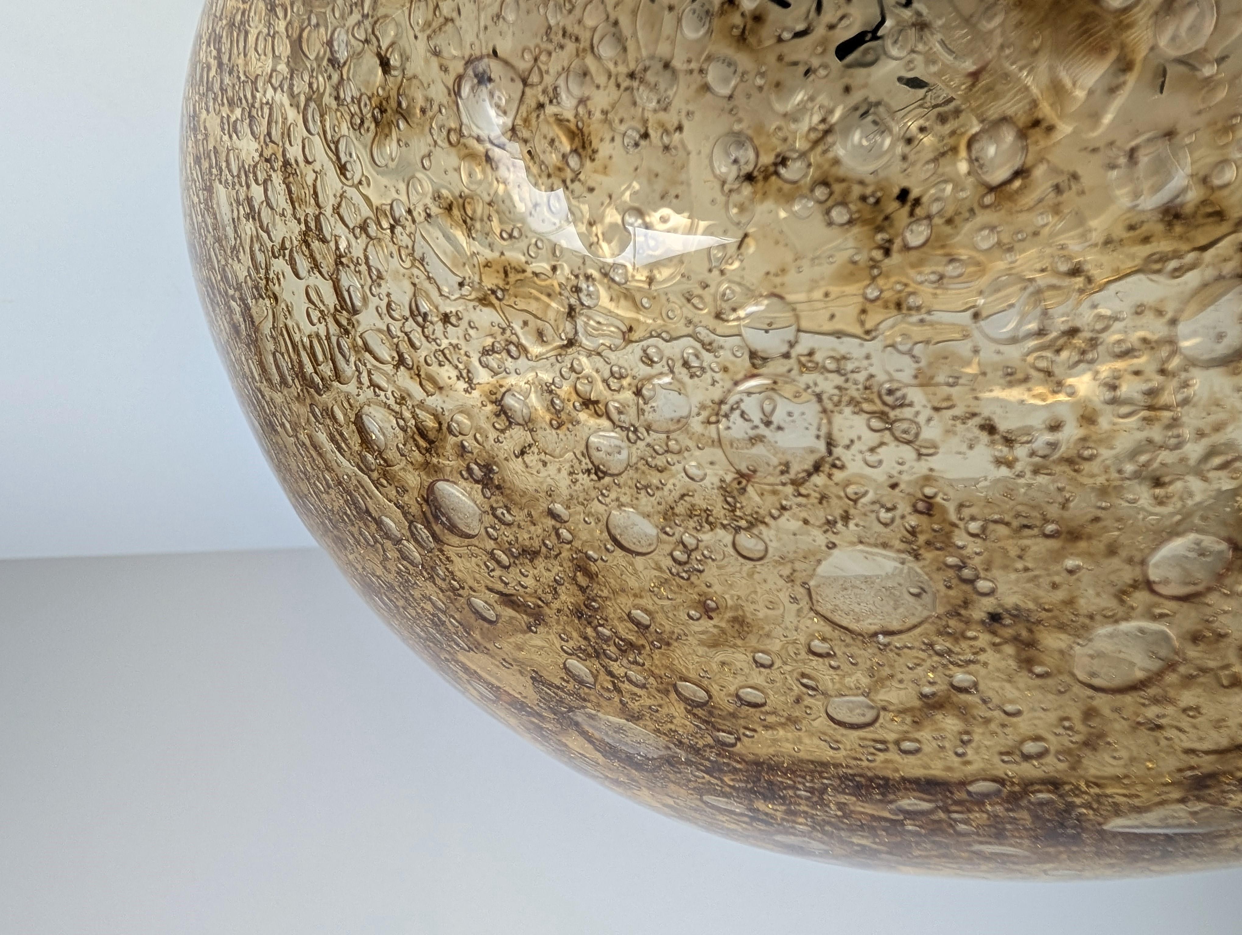 Murano Glass Ceiling Lamp with Caramel Effect, 1960s For Sale 2
