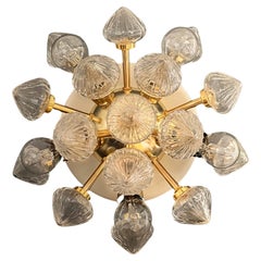 Plafonnier en verre de Murano, années 1980