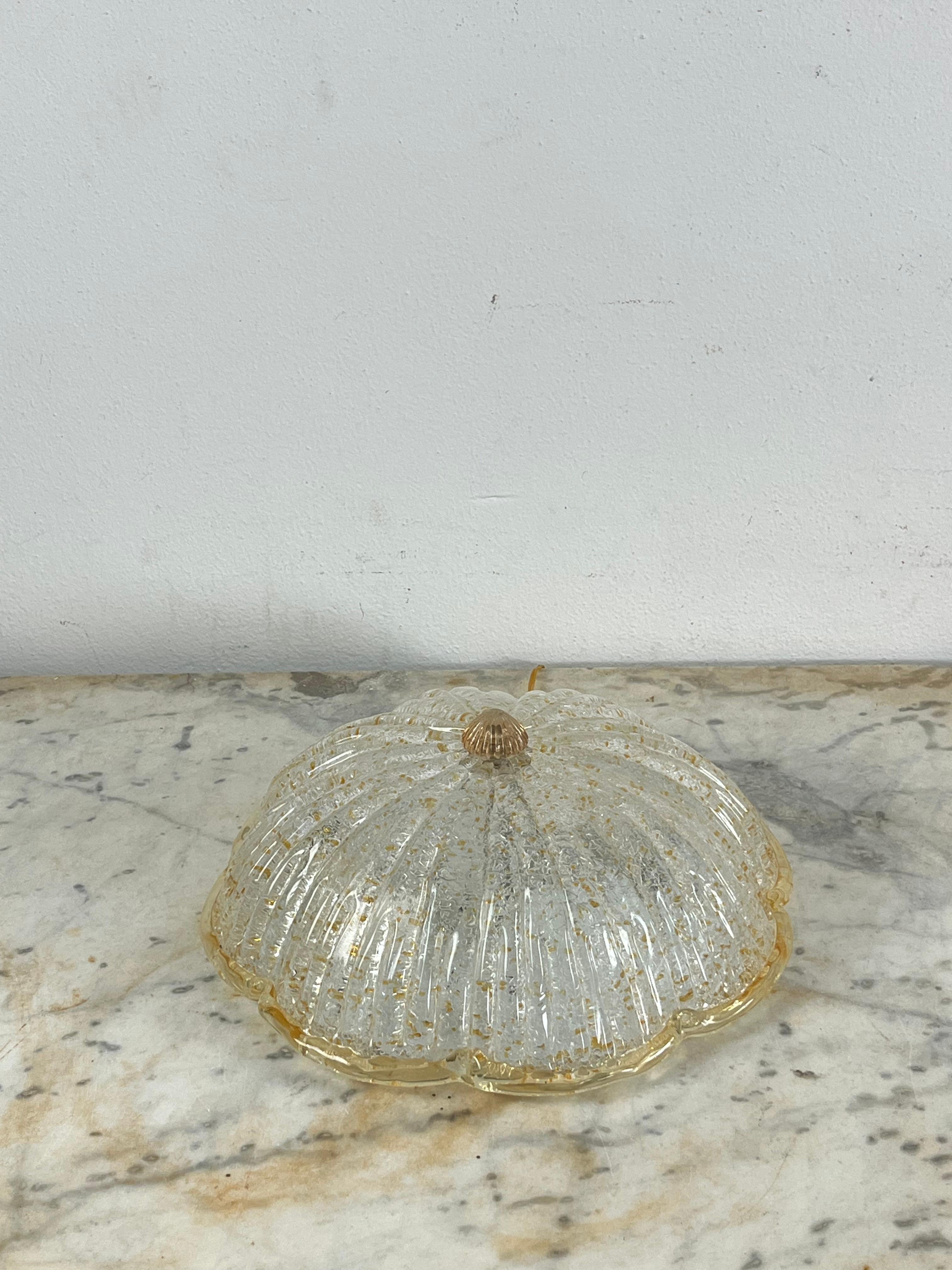 Lámpara de techo de cristal de Murano, años 90, estampada Vetrilamp Venezia Italiano en venta