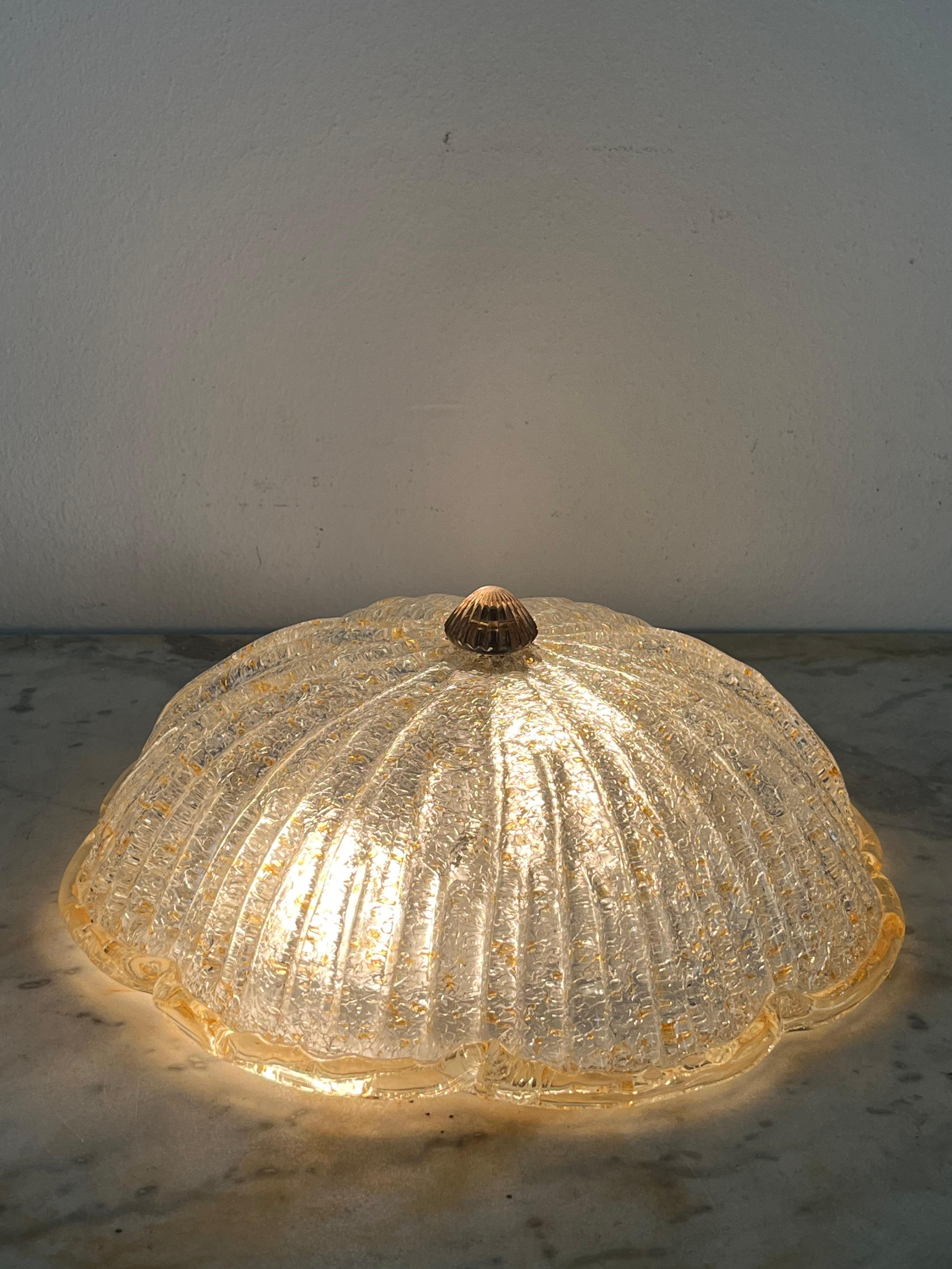 Lámpara de techo de cristal de Murano, años 90, estampada Vetrilamp Venezia en Bueno estado para la venta en Palermo, IT