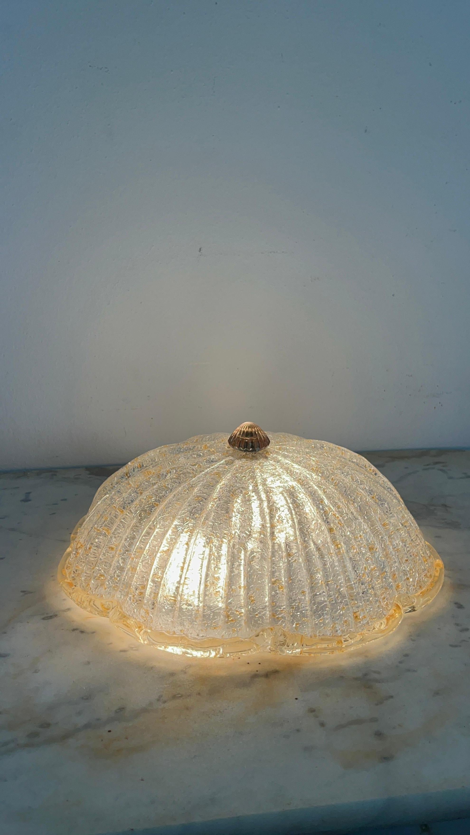 Lámpara de techo de cristal de Murano, años 90, estampada Vetrilamp Venezia finales del siglo XX en venta