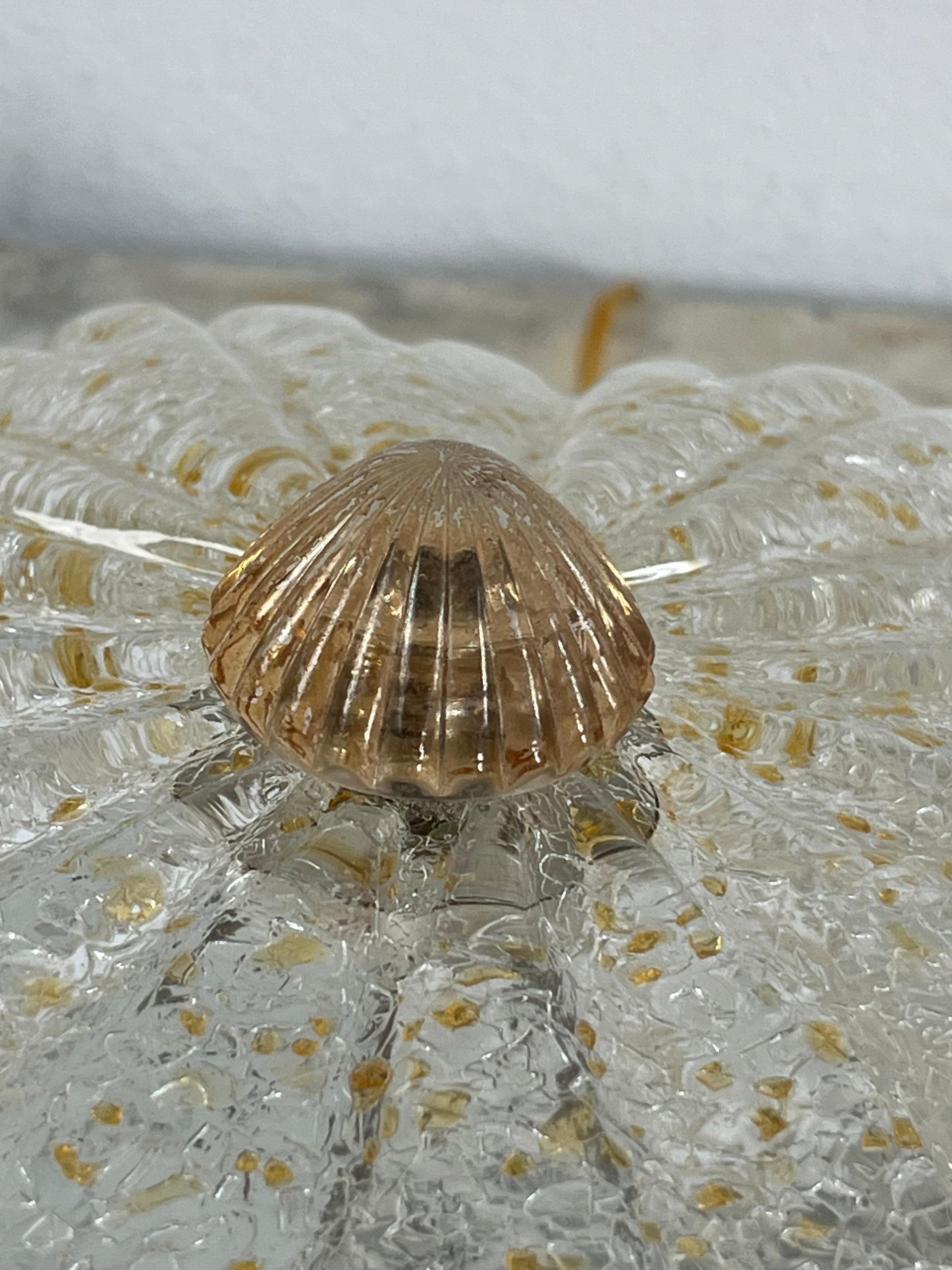 Lámpara de techo de cristal de Murano, años 90, estampada Vetrilamp Venezia en venta 3