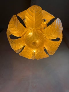 Murano Glass Ceiling Light by Barovier & Toso Italy 1980s