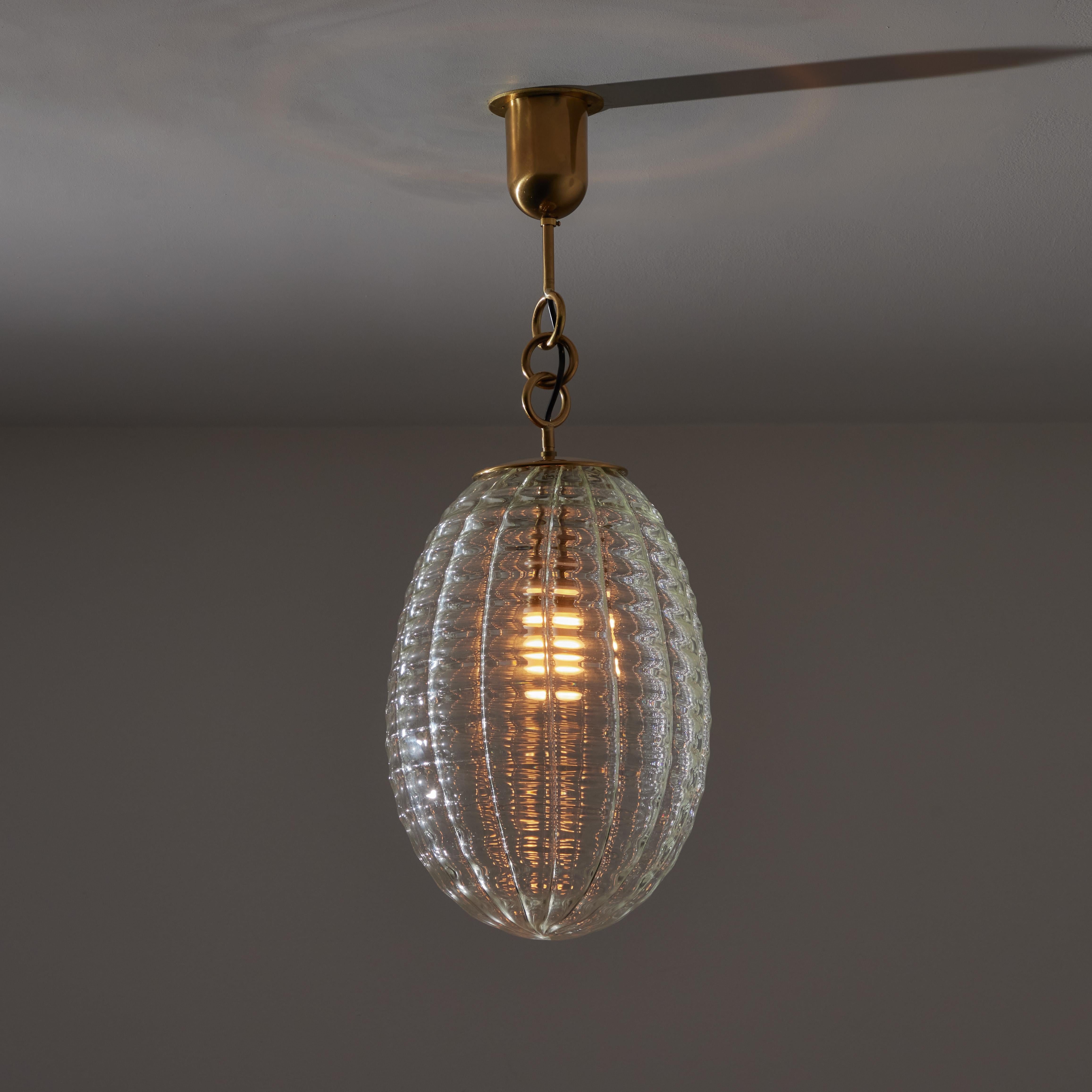 Patinated Murano Glass Ceiling Light by Carlo Scarpa for Venini