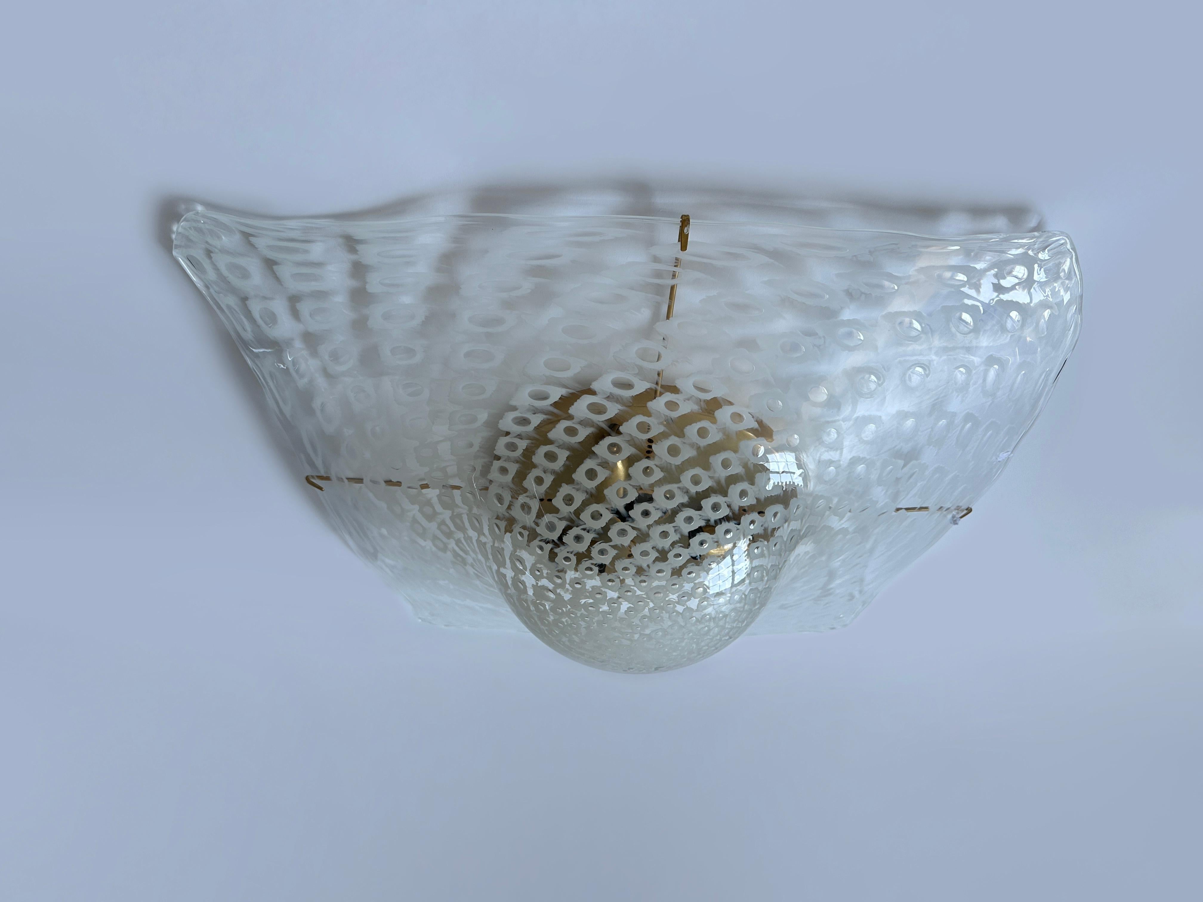 Ottone Plafoniera in vetro di Murano di La Murrina, XLarge in vendita