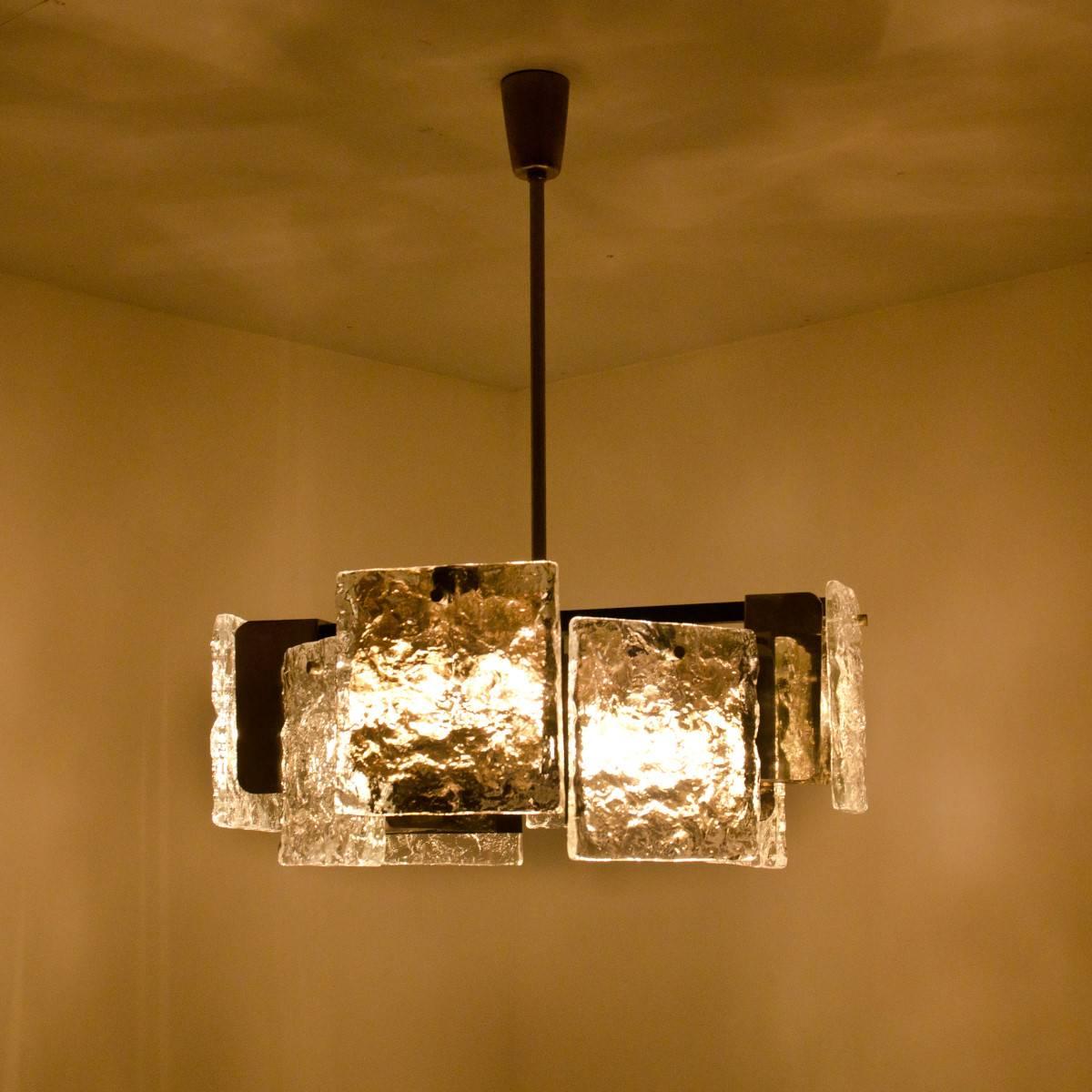 Mid-Century Modern Murano Glass Ceiling Light from Kalmar, 1960s For Sale