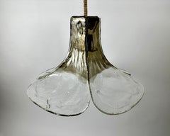 Murano Glass Ceiling Light in Flower Shape Mazzega by Carlo Nason Four Petals