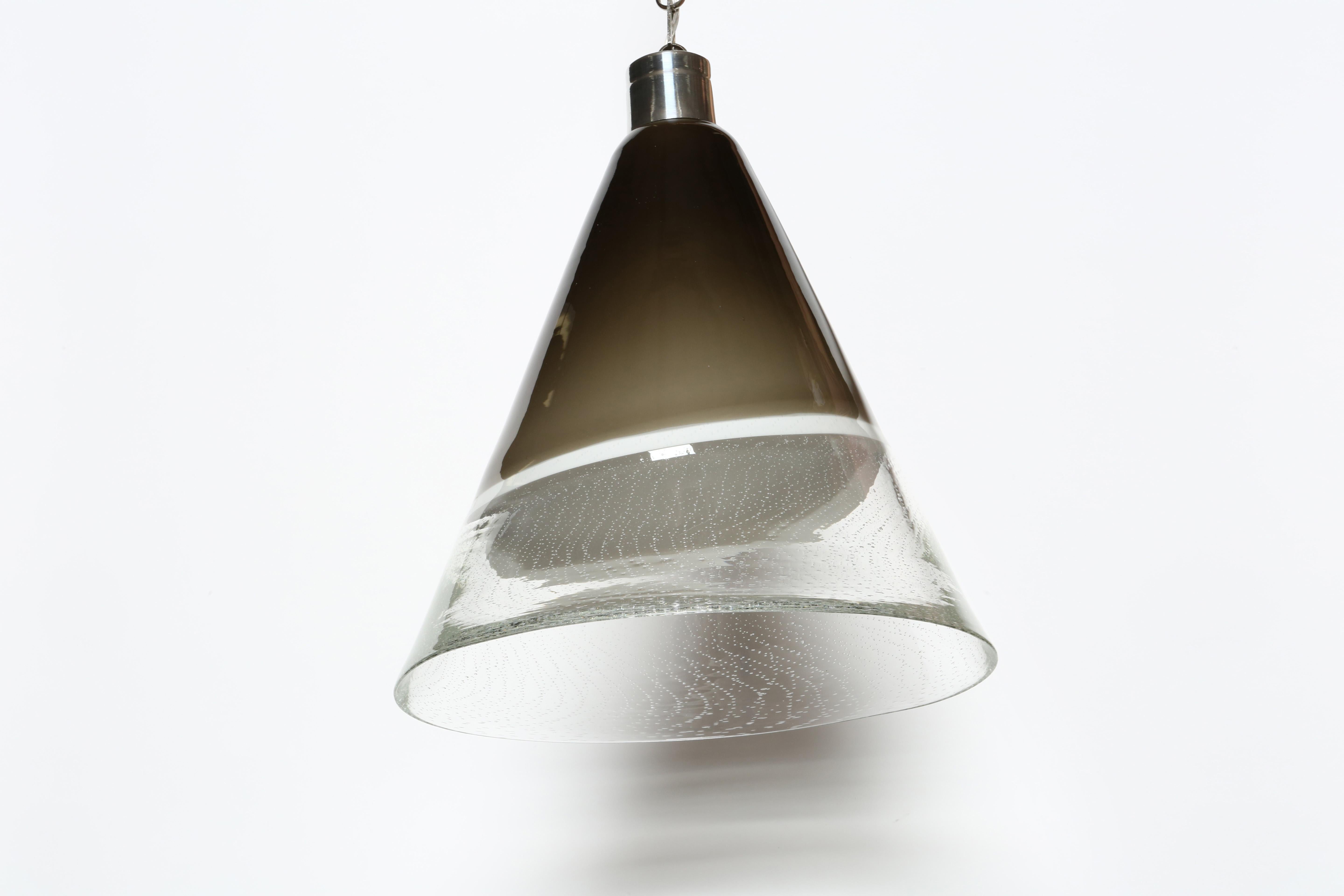 Murano Glass Ceiling Pendant by Fratelli Toso In Good Condition For Sale In Brooklyn, NY