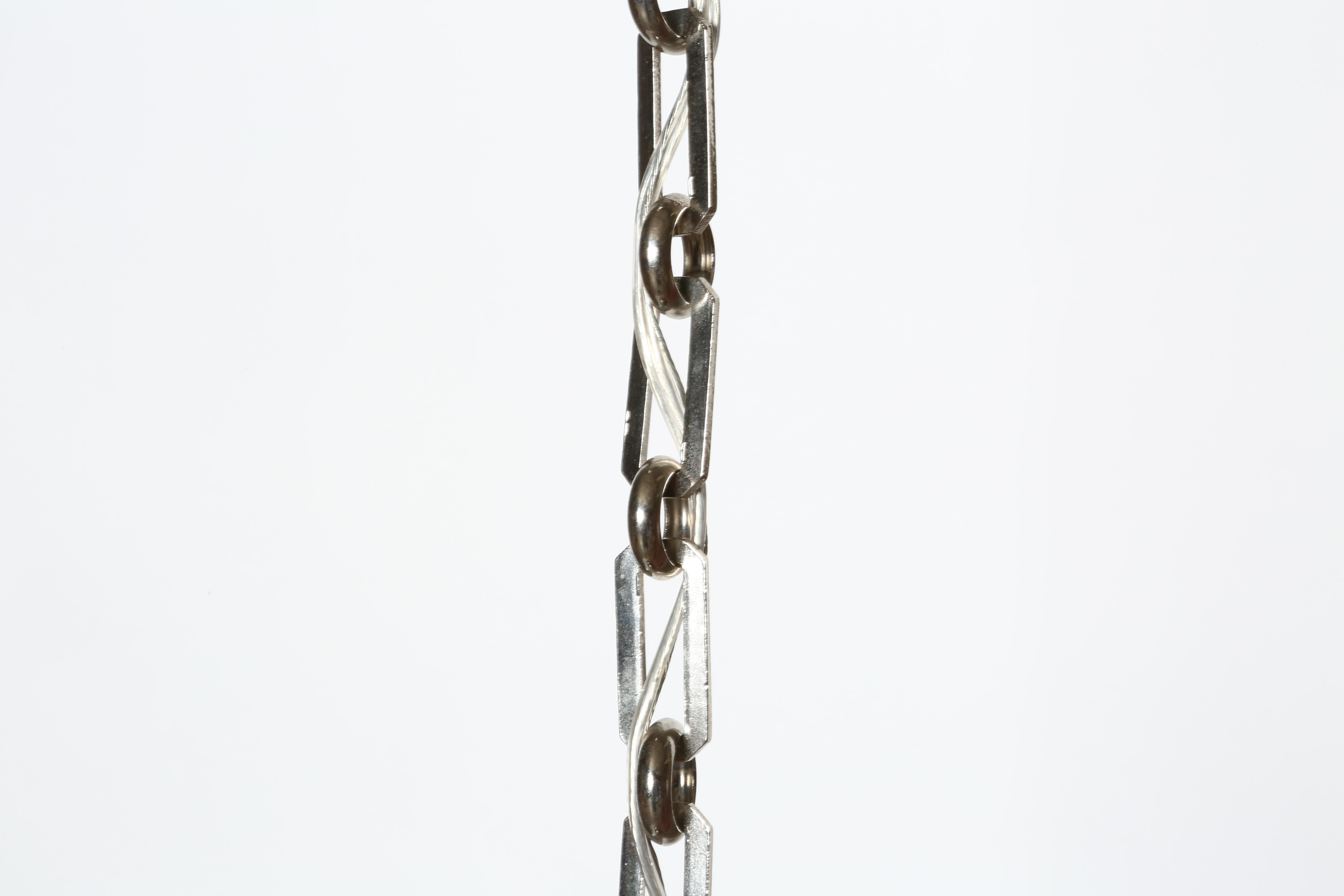 Metal Murano glass ceiling pendant by Fratelli Toso, Italy circa 1960s For Sale