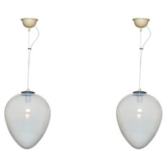 Murano Glass Ceiling Pendant by Leucos Design Lab, Handblown circa 1970s