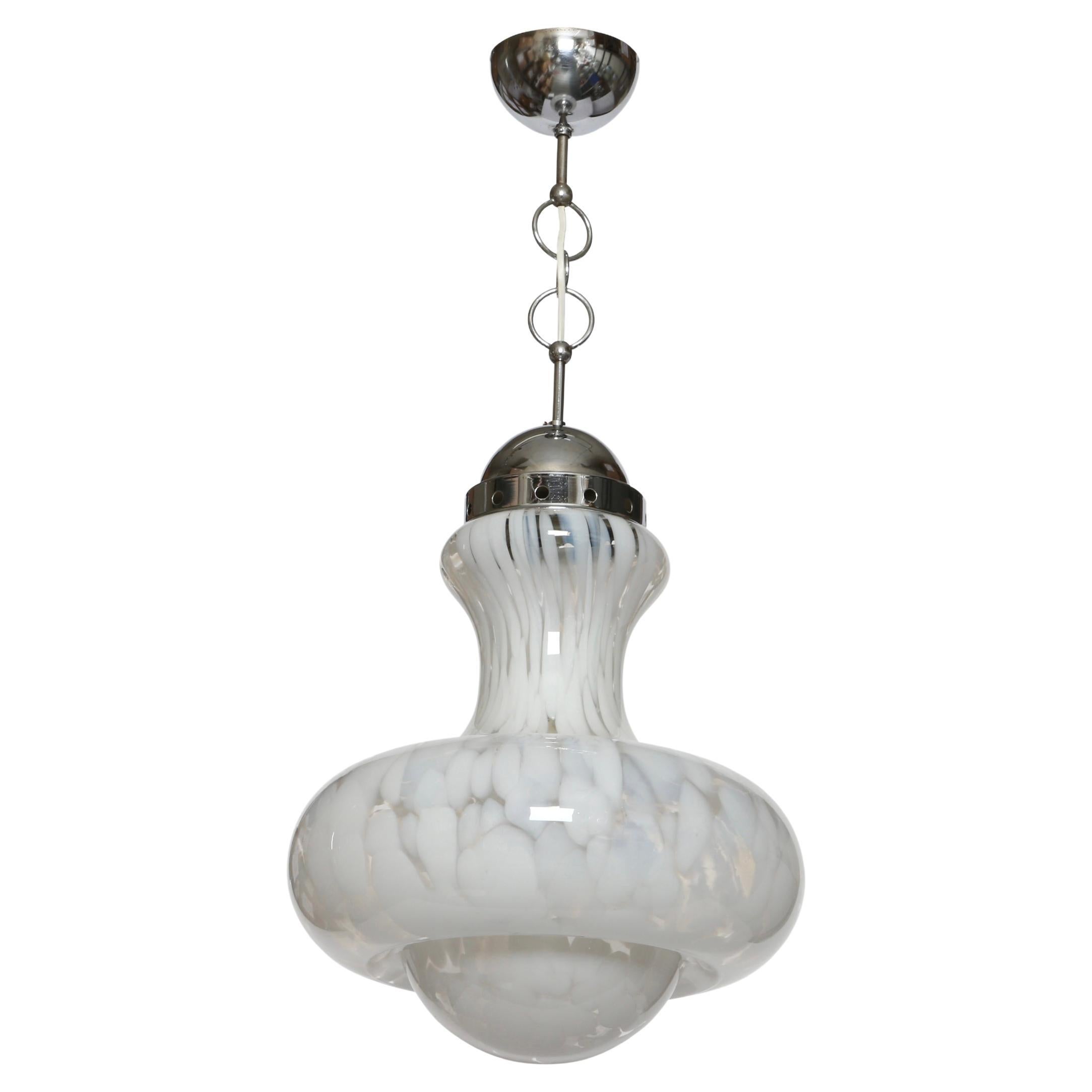 Murano Glass Ceiling Pendant by Mazzega, attributed