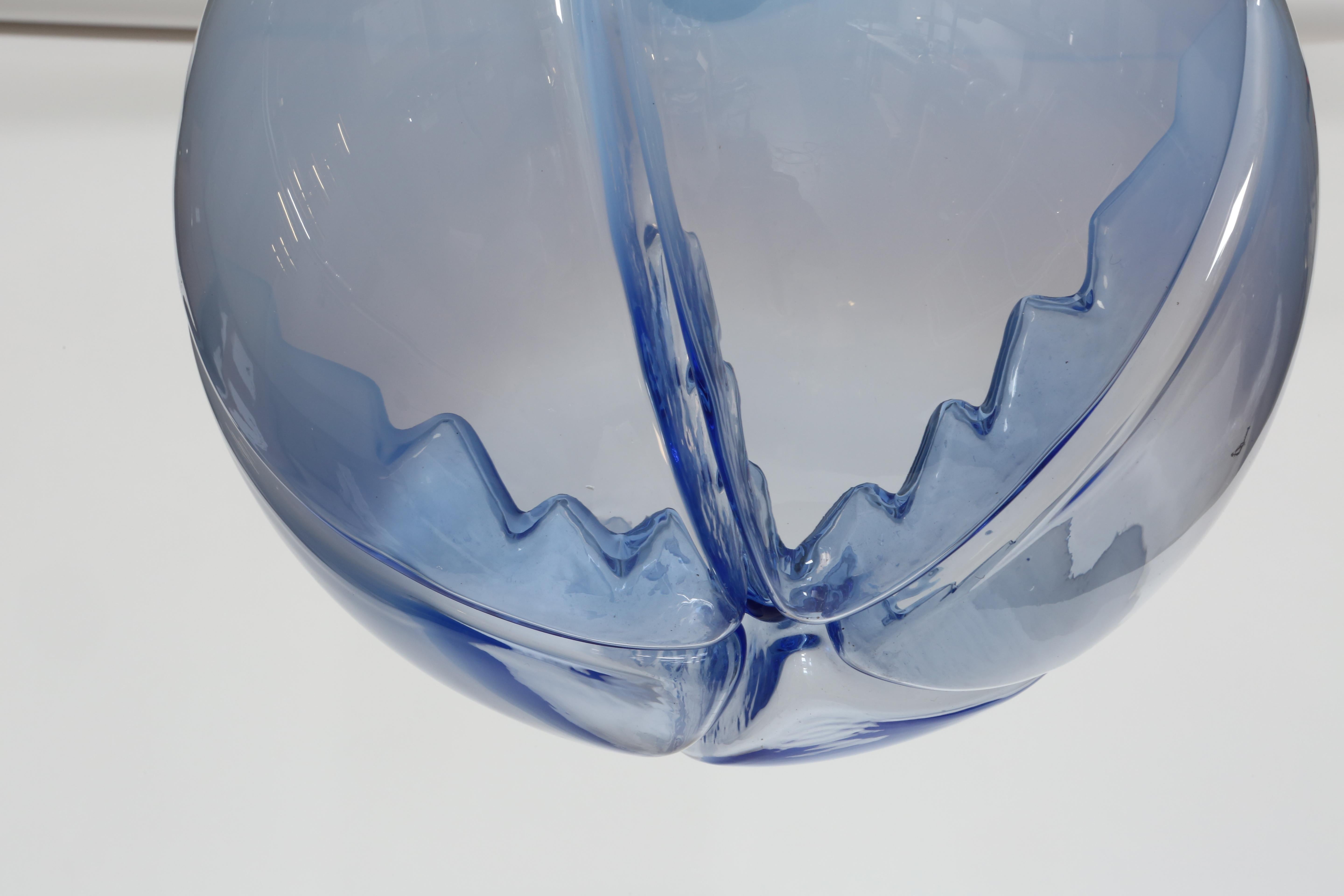 Milieu du XXe siècle Plafonnier en verre de Murano par Mazzega en vente