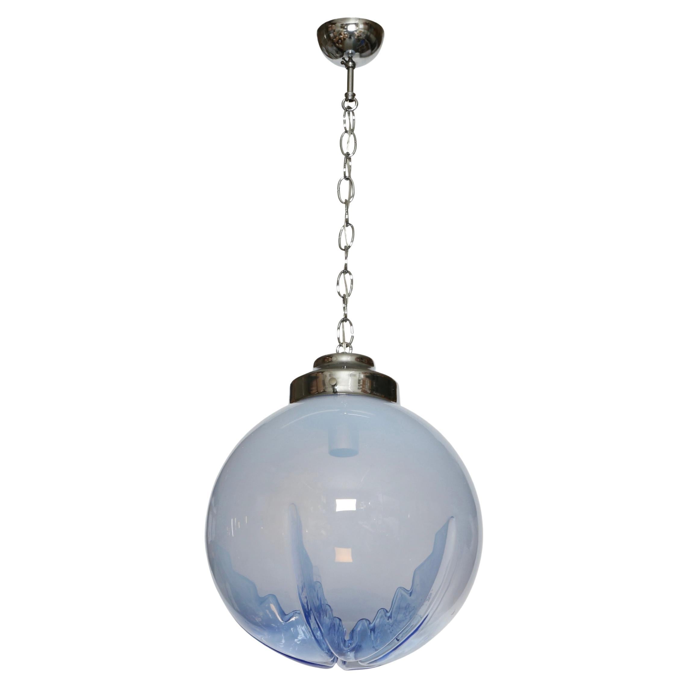 Murano glass ceiling pendant by Mazzega For Sale
