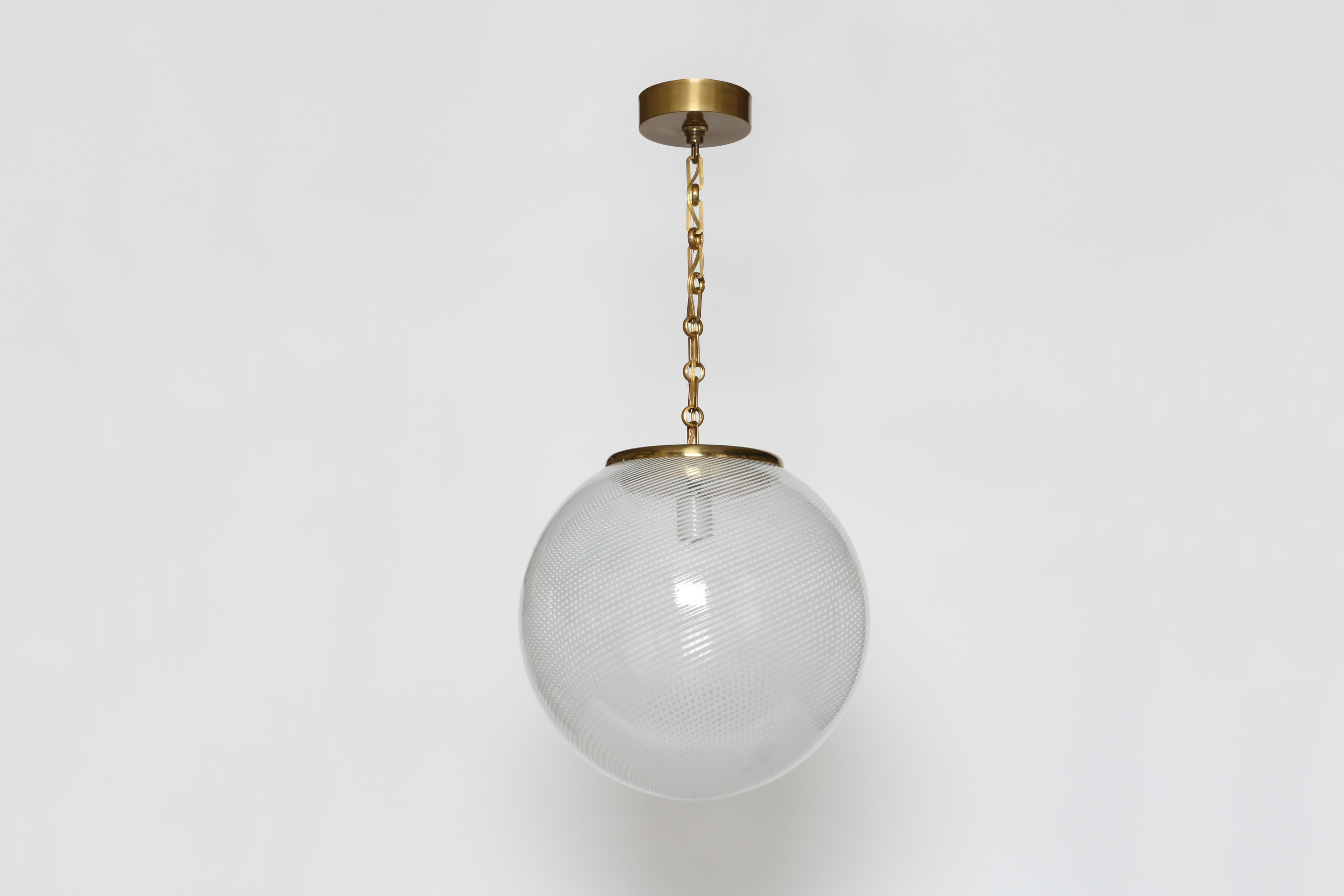 Mid-Century moderno Ciondolo da soffitto in vetro di Murano in vendita