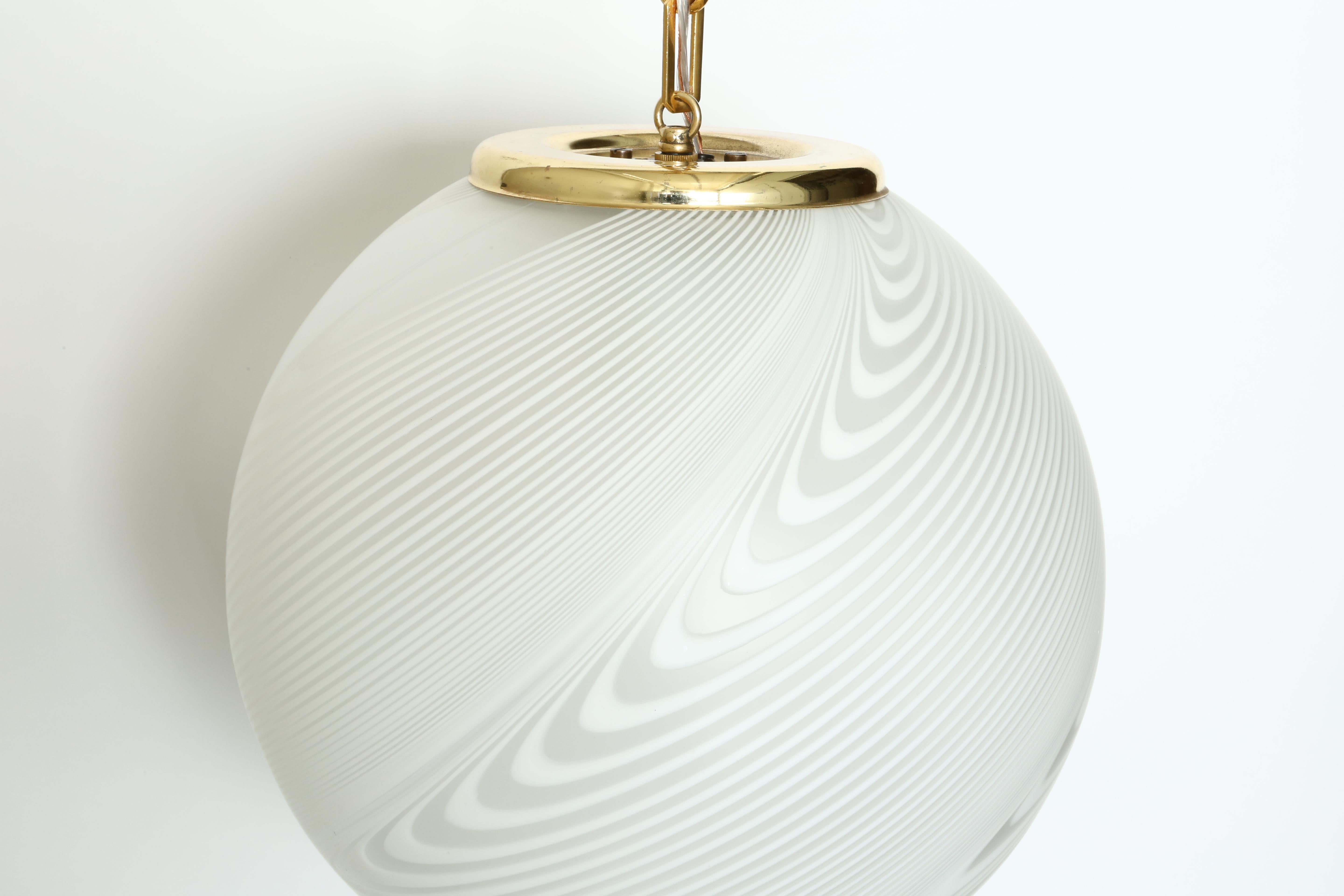 Italian Murano Globe Ceiling Pendant