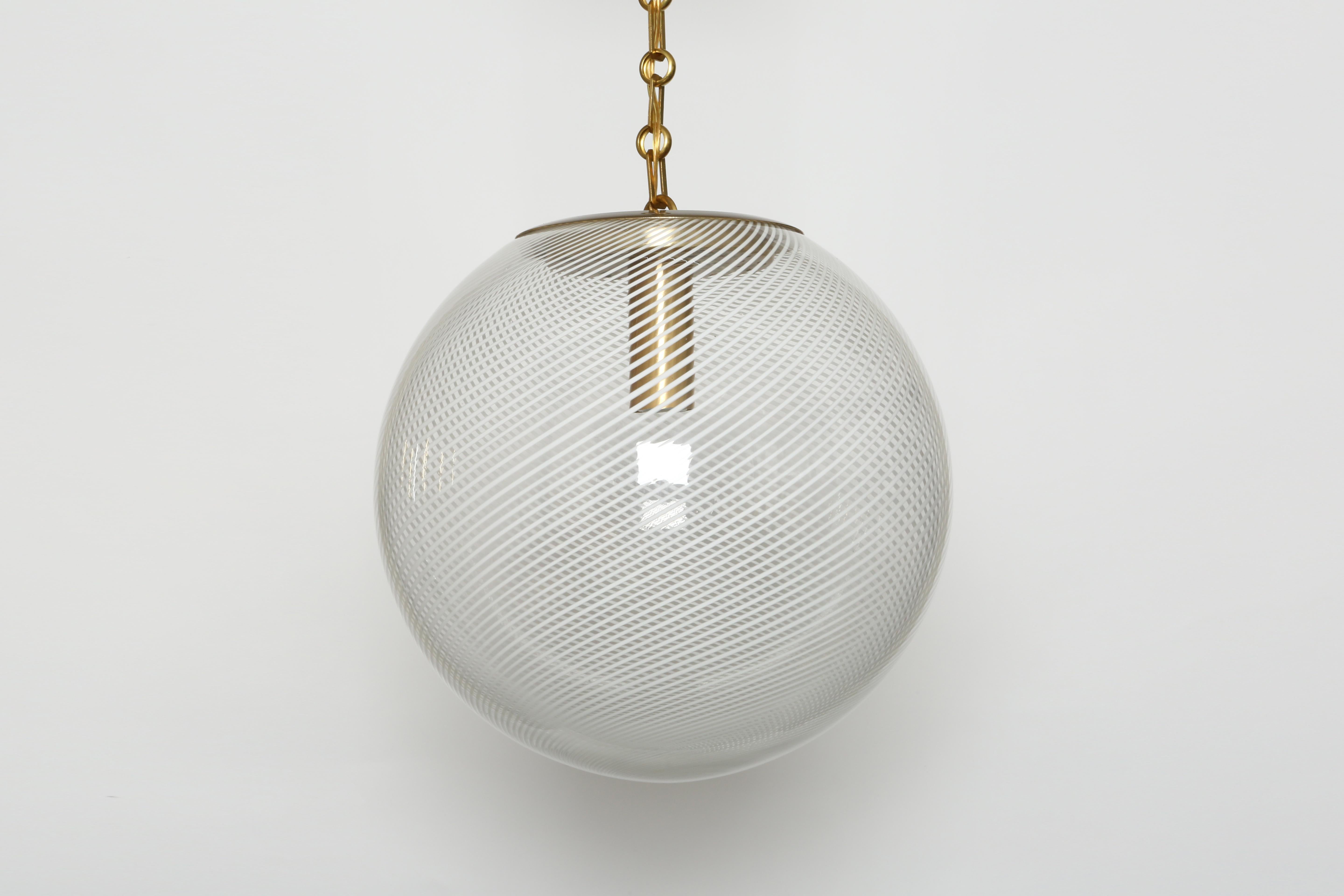 Mid-Century Modern Murano Glass Ceiling Pendant For Sale