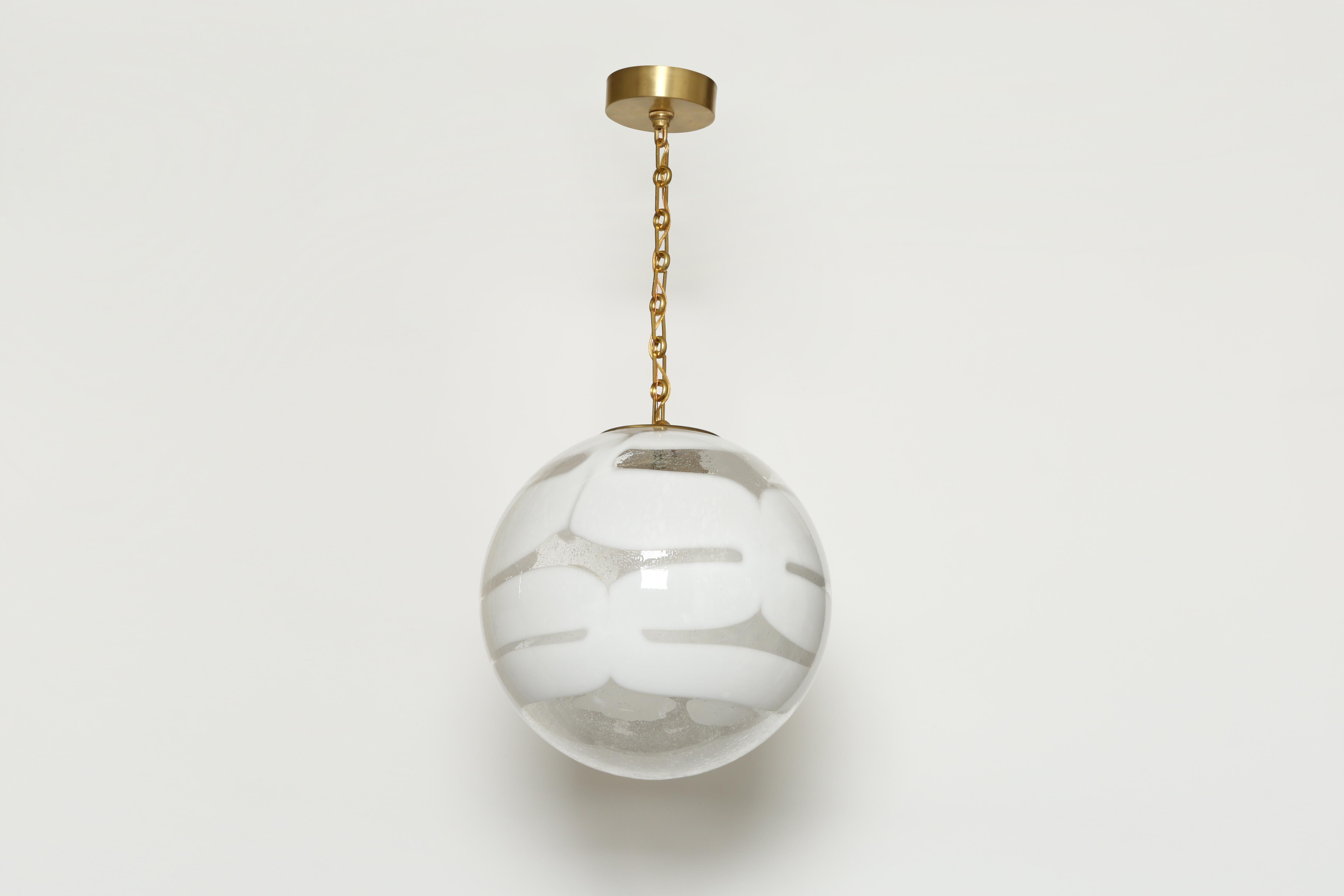 Brass Murano Glass Ceiling Pendant
