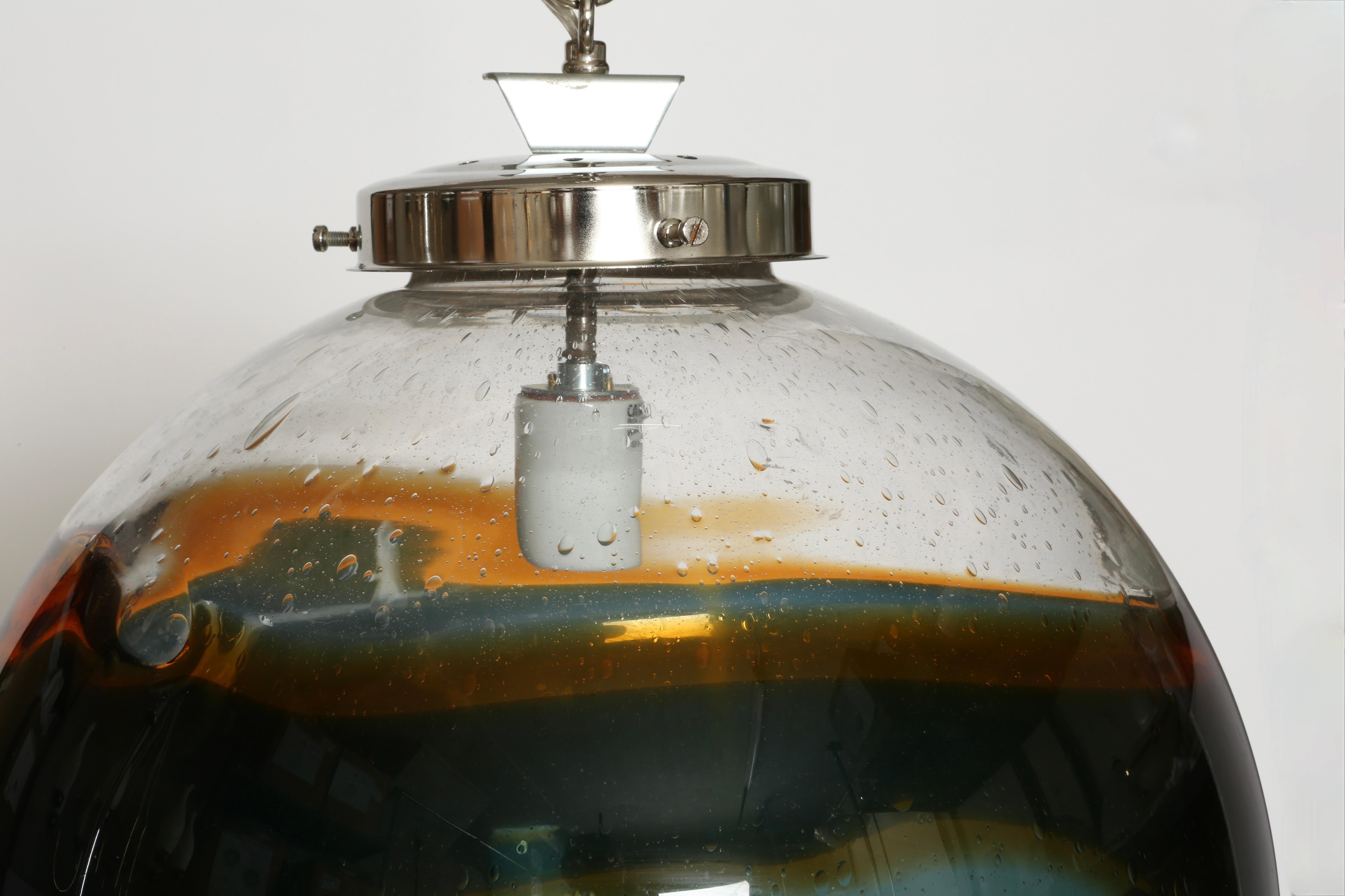 Murano Glass Ceiling Pendant, Italy circa 1960s For Sale 6