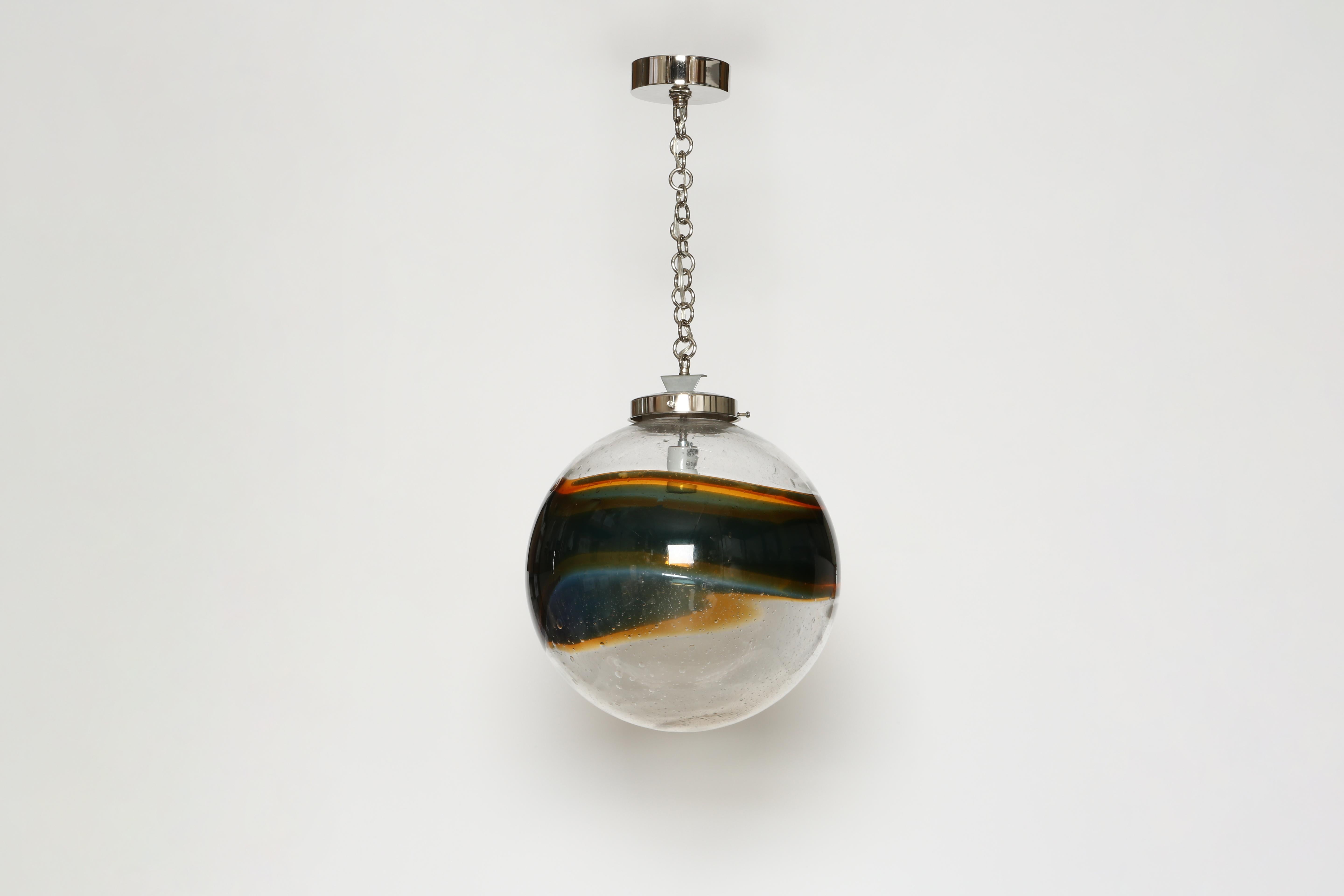 Murano Glass Ceiling Pendant, Italy circa 1960s In Good Condition For Sale In Brooklyn, NY