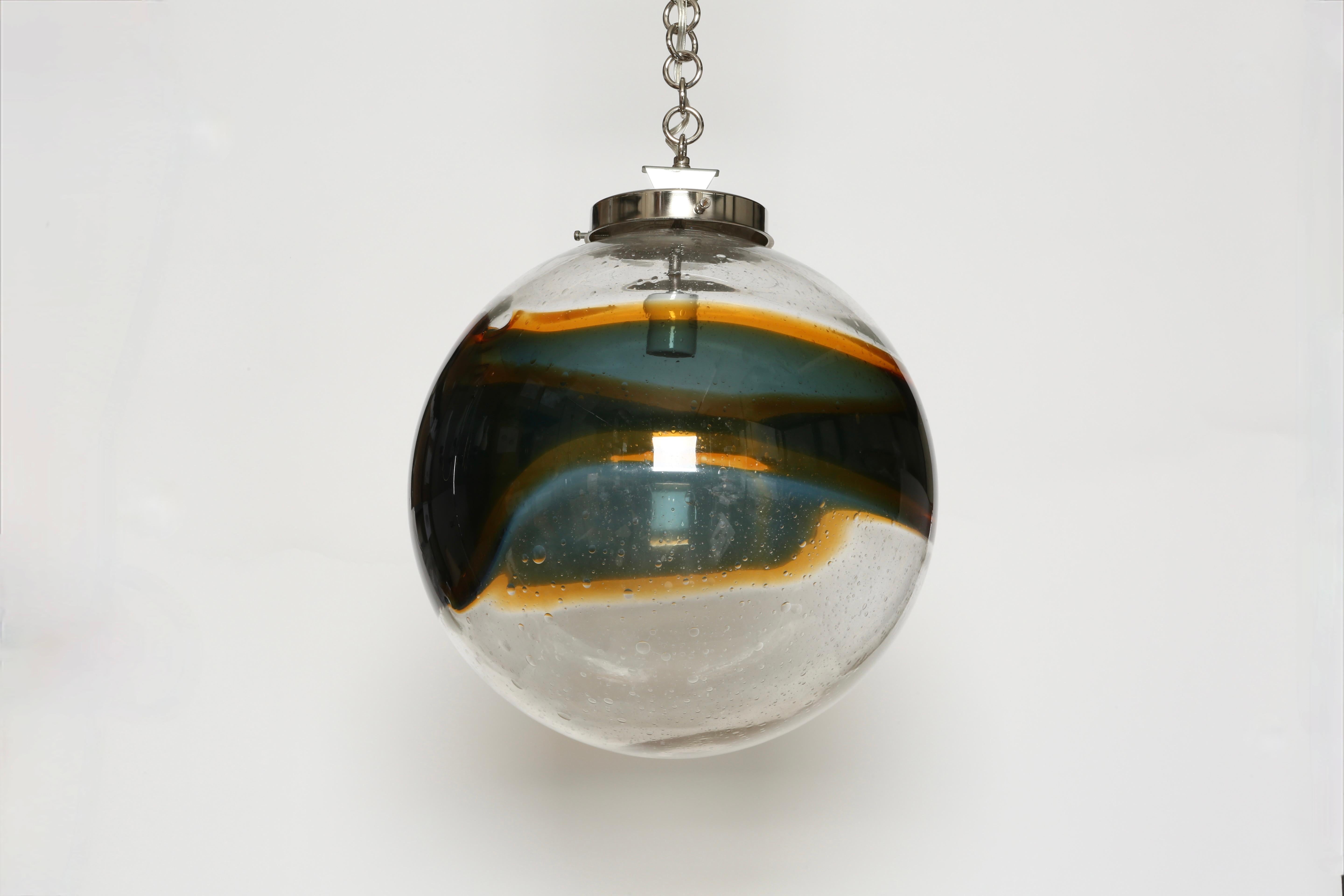Mid-20th Century Murano Glass Ceiling Pendant, Italy circa 1960s For Sale