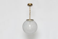 Murano Glass Ceiling Pendant Light, Brass, Italy, 1960s