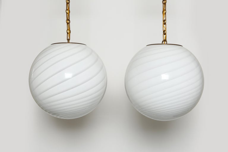 Murano Glass Ceiling Pendants In Excellent Condition For Sale In Brooklyn, NY