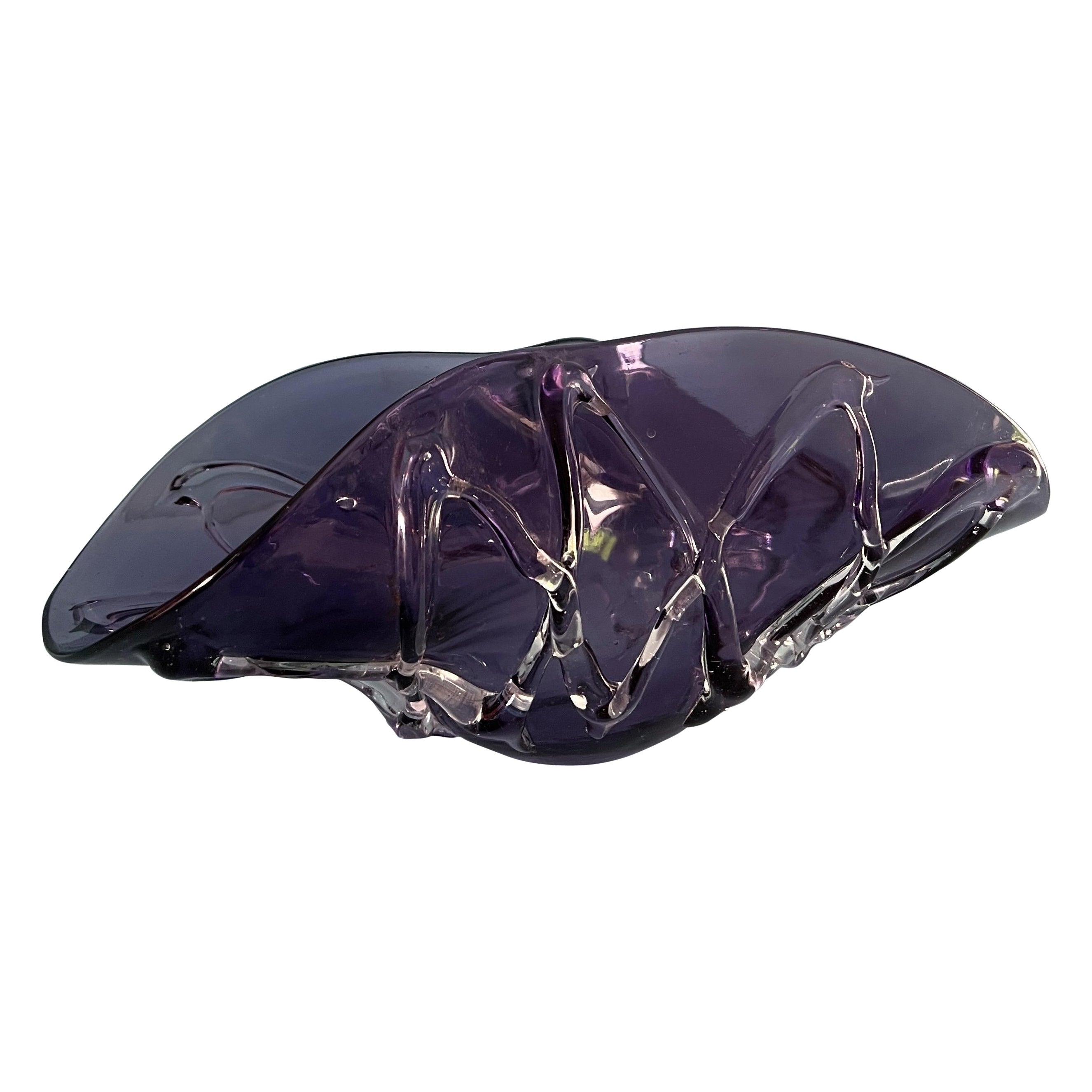 Centro de mesa de cristal de Murano, Atribuido a Venini, Italia, Años 60 en venta