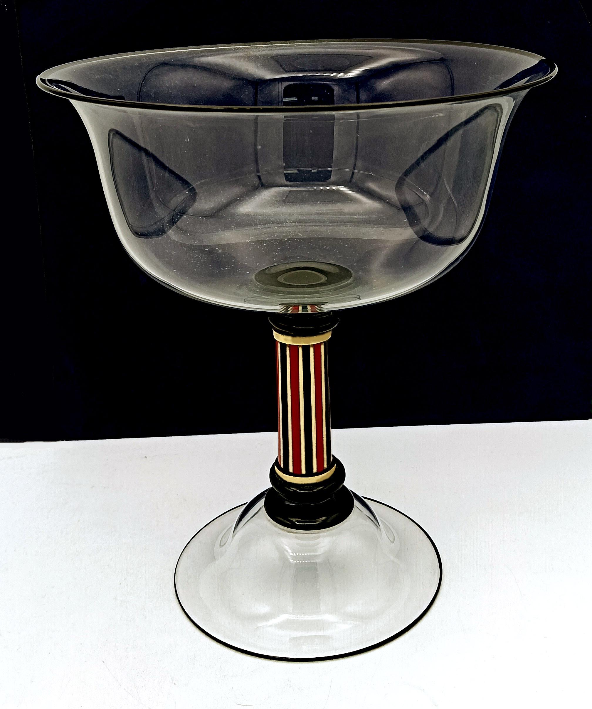 Italian Murano glass centerpiece blown 