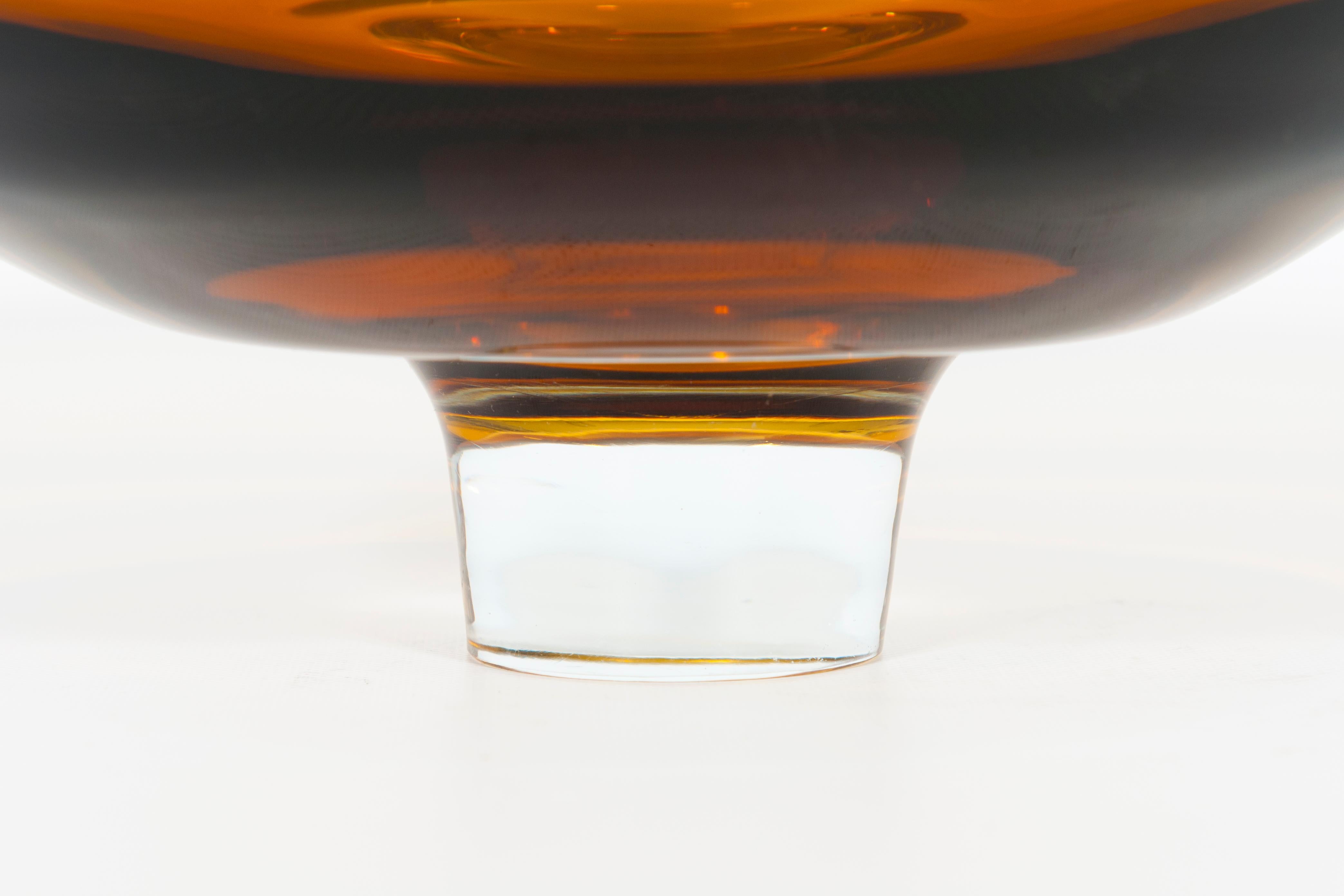 Moderne Centre de table en verre de Murano par Giovanni Dalla Fina, années 1980 en vente