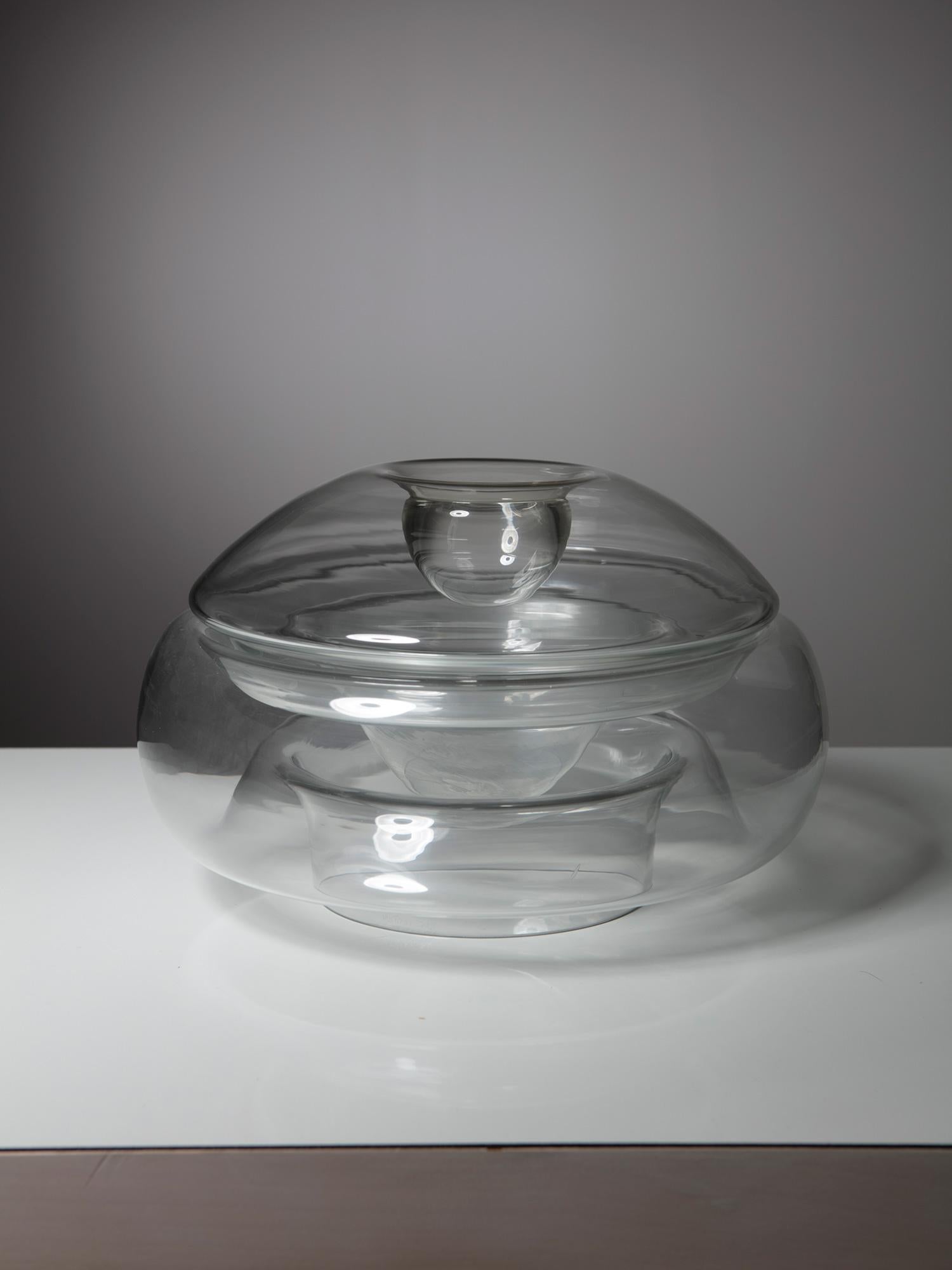 Large glass box by Michael Red for Vistosi.
Two pieces that can also be used separately.