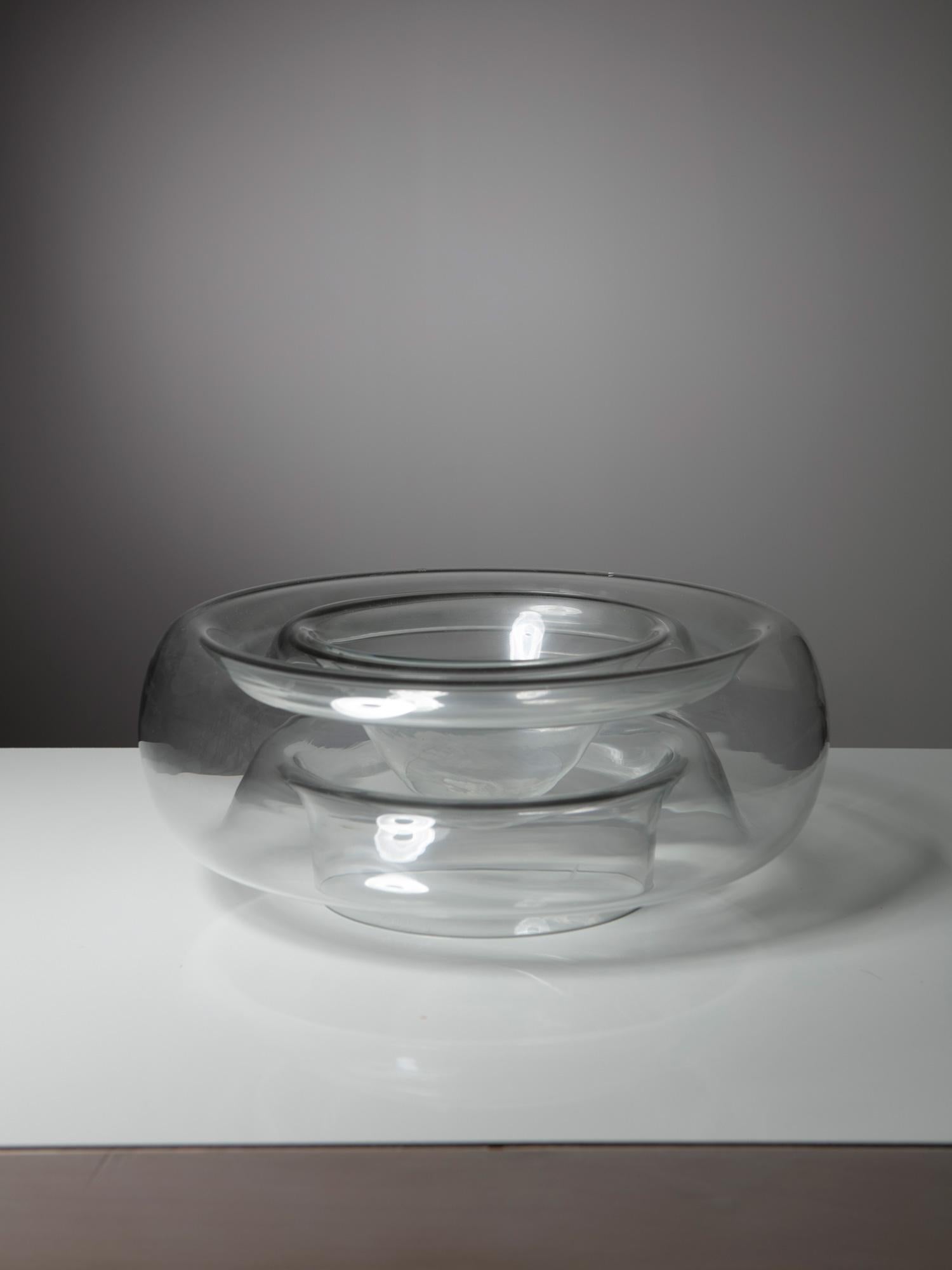 Italian Murano Glass Centerpiece by Michael Red for Vistosi, Italy, 1970s For Sale