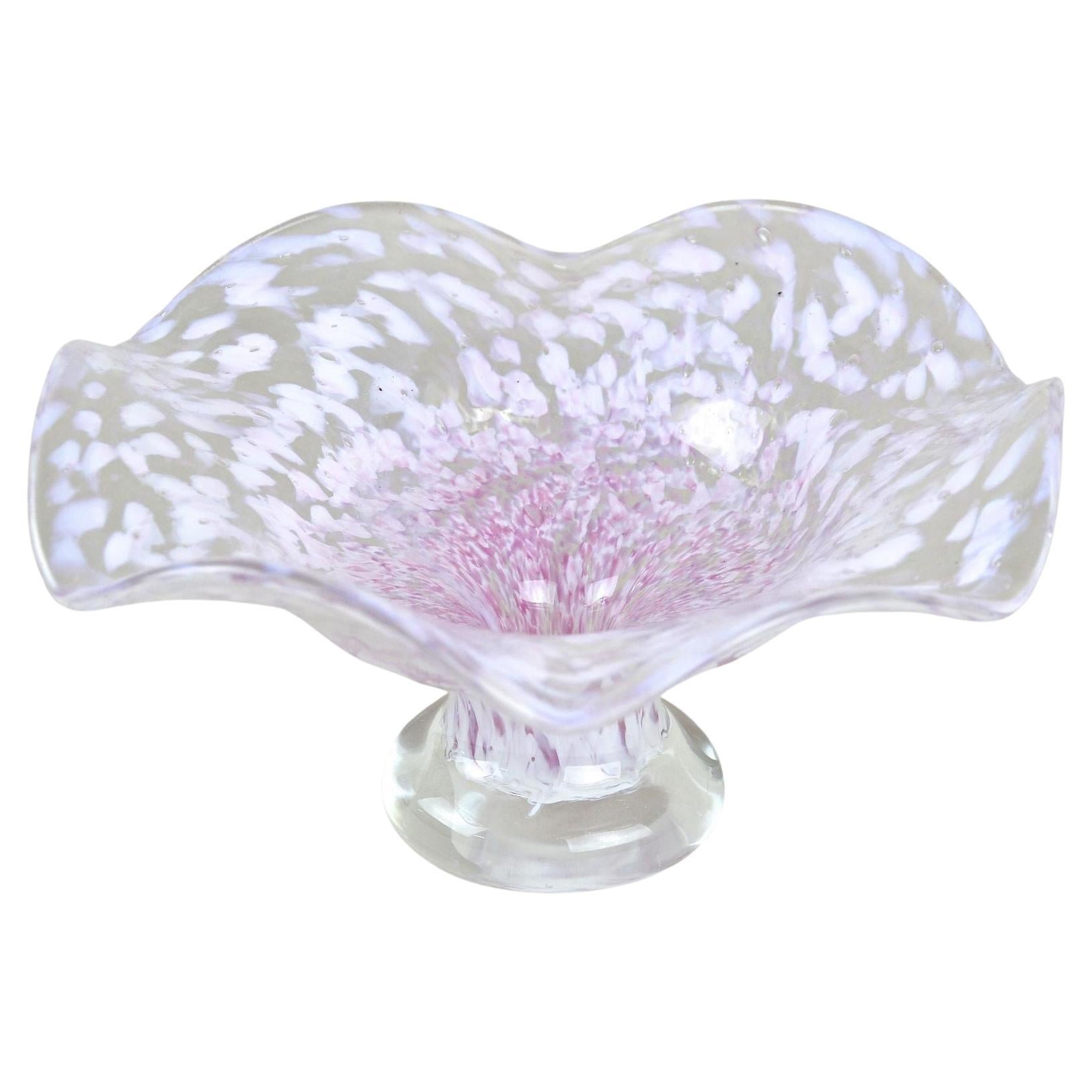 Murano Glass Centerpiece/ Glass Bowl, Late Mid Century, Italy ca. 1960/70 For Sale